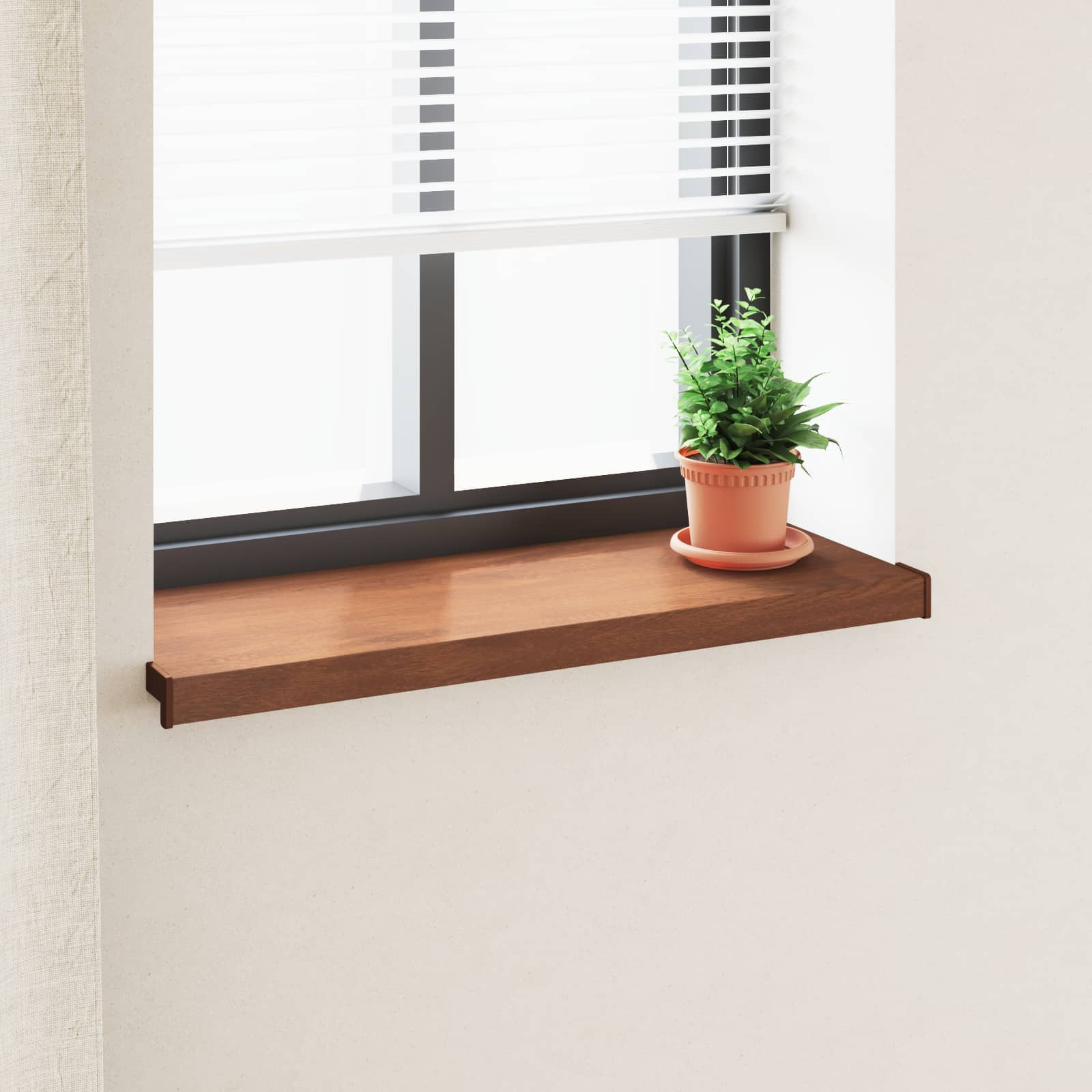 Akna aluskate Pruun puit 100 x 30 x 4,5 cm PVC