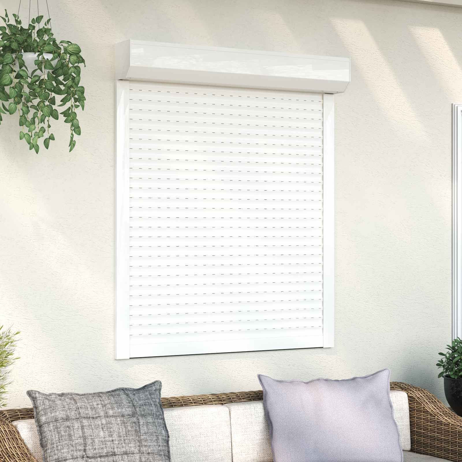 Rulluisuvõre Valge 100 x 120 cm Alumiinium ja polüuretaan