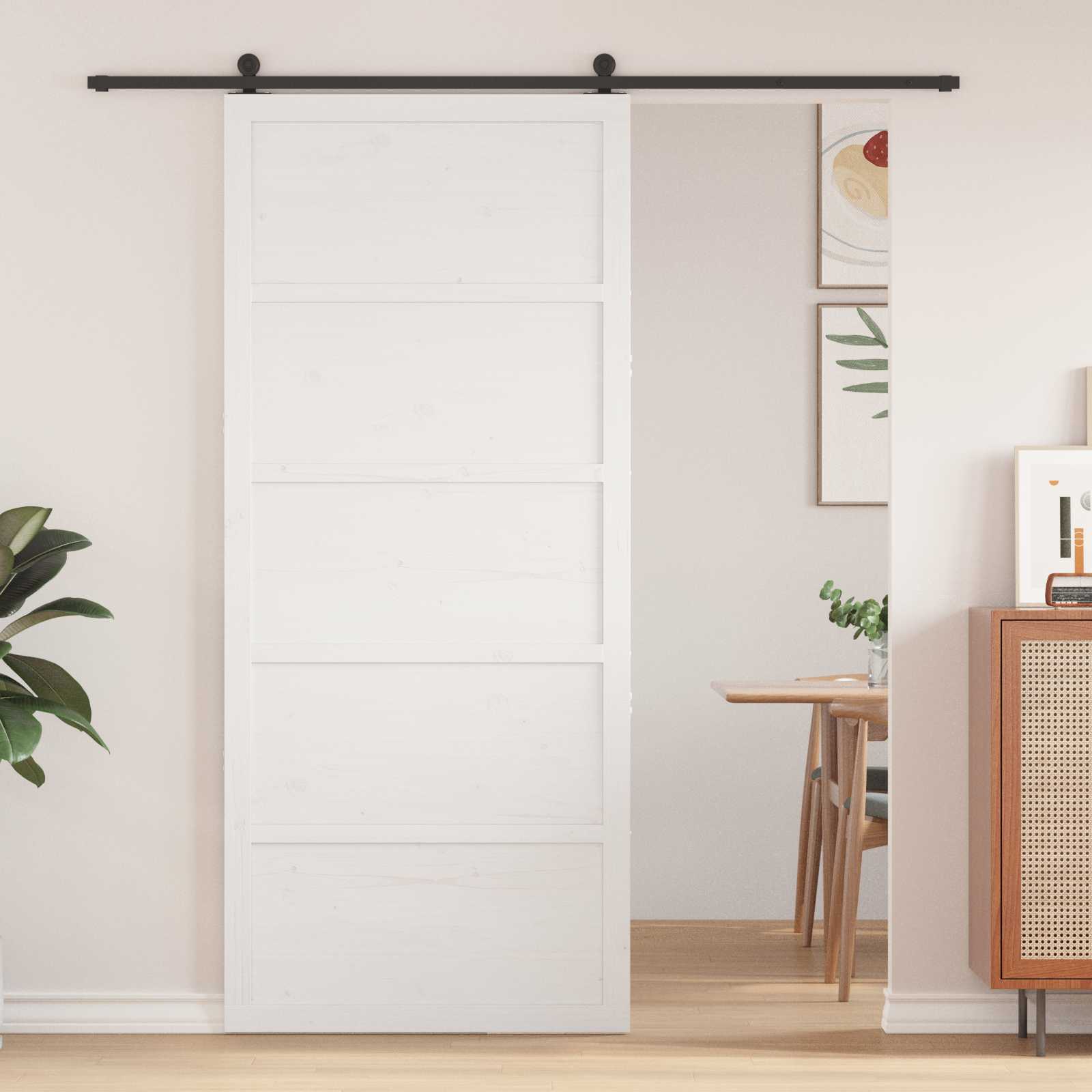 Küüniuks 100 x 2,5 x 208 cm Toekas männipuit Valge