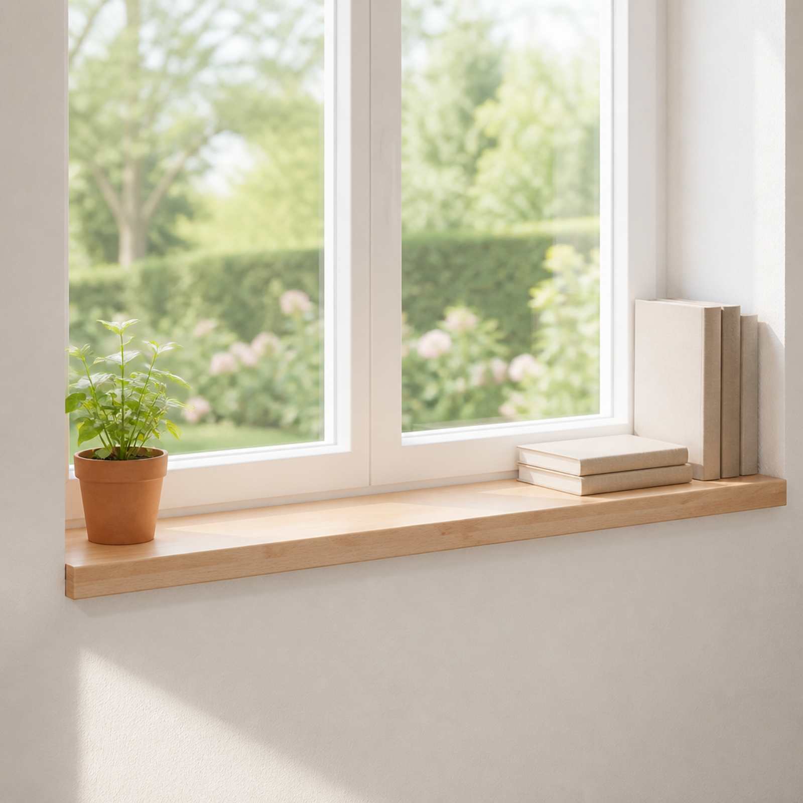 Aknaalused 2 tk Naturaalne 90 x 25 x 2 cm Tugev lepppuu