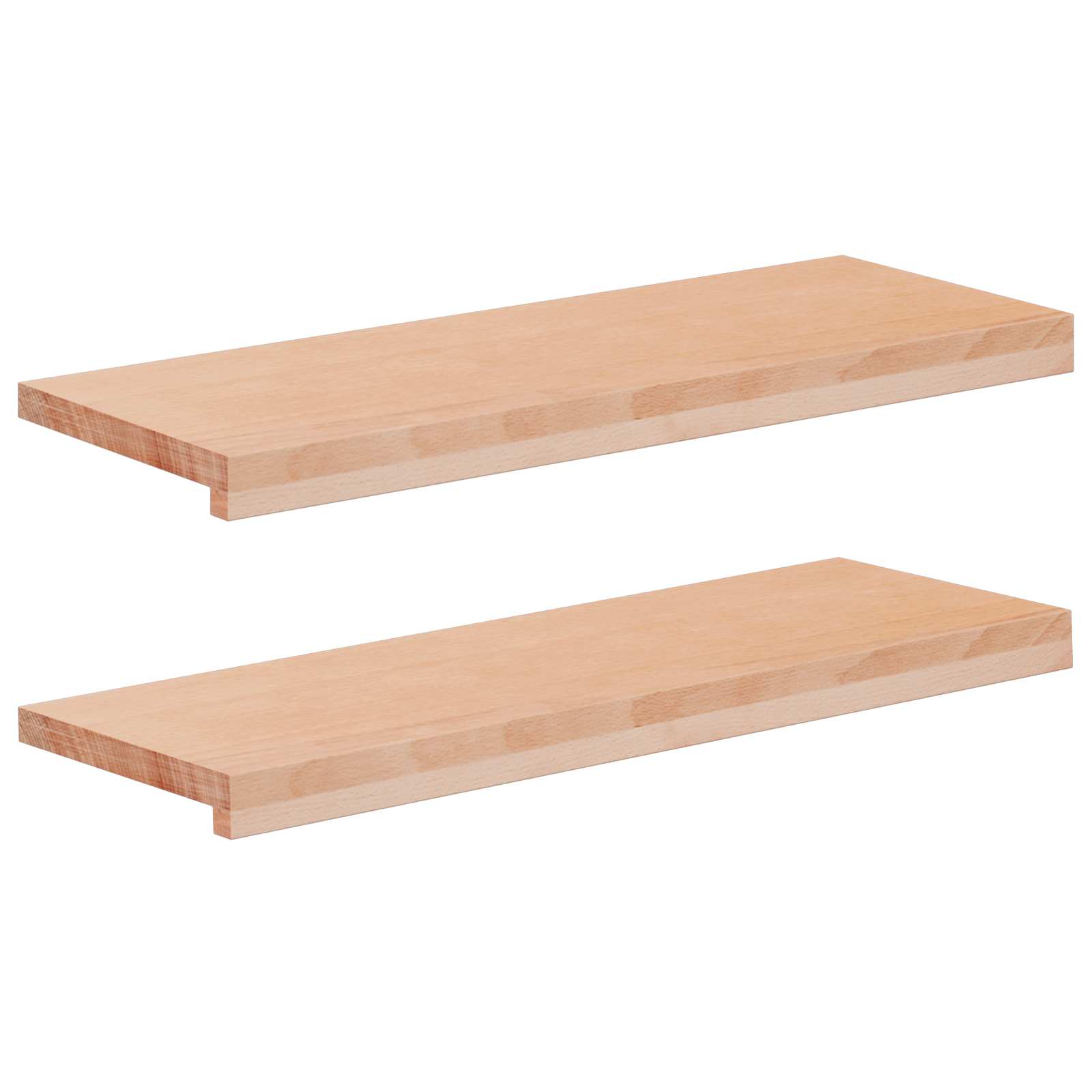 Aknaalused 2 tk Naturaalne 80x 30 x 2 cm Tugev lepppuu