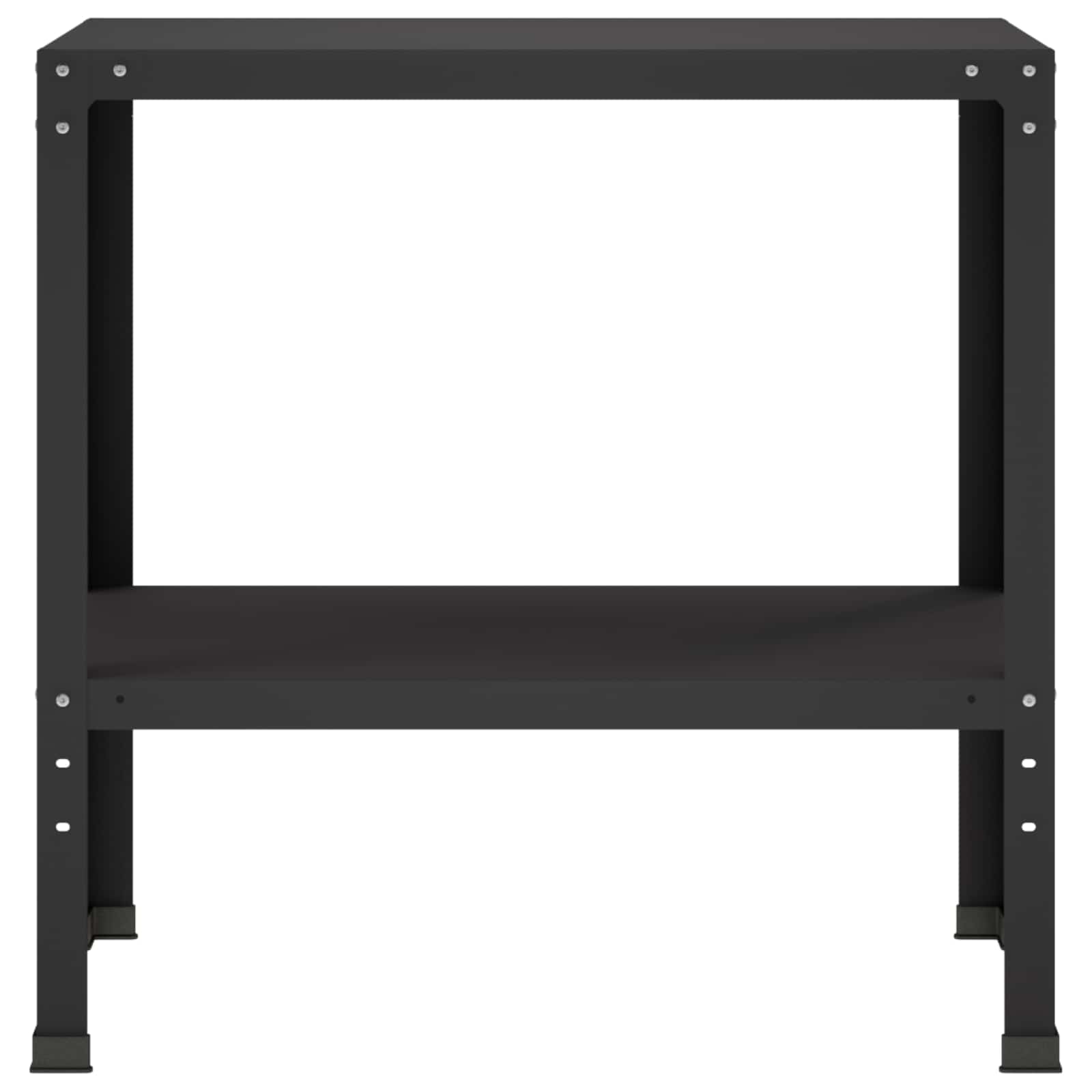 Istutuslaud 100 x 40 x 80 cm Pulbervärvitud teras Must