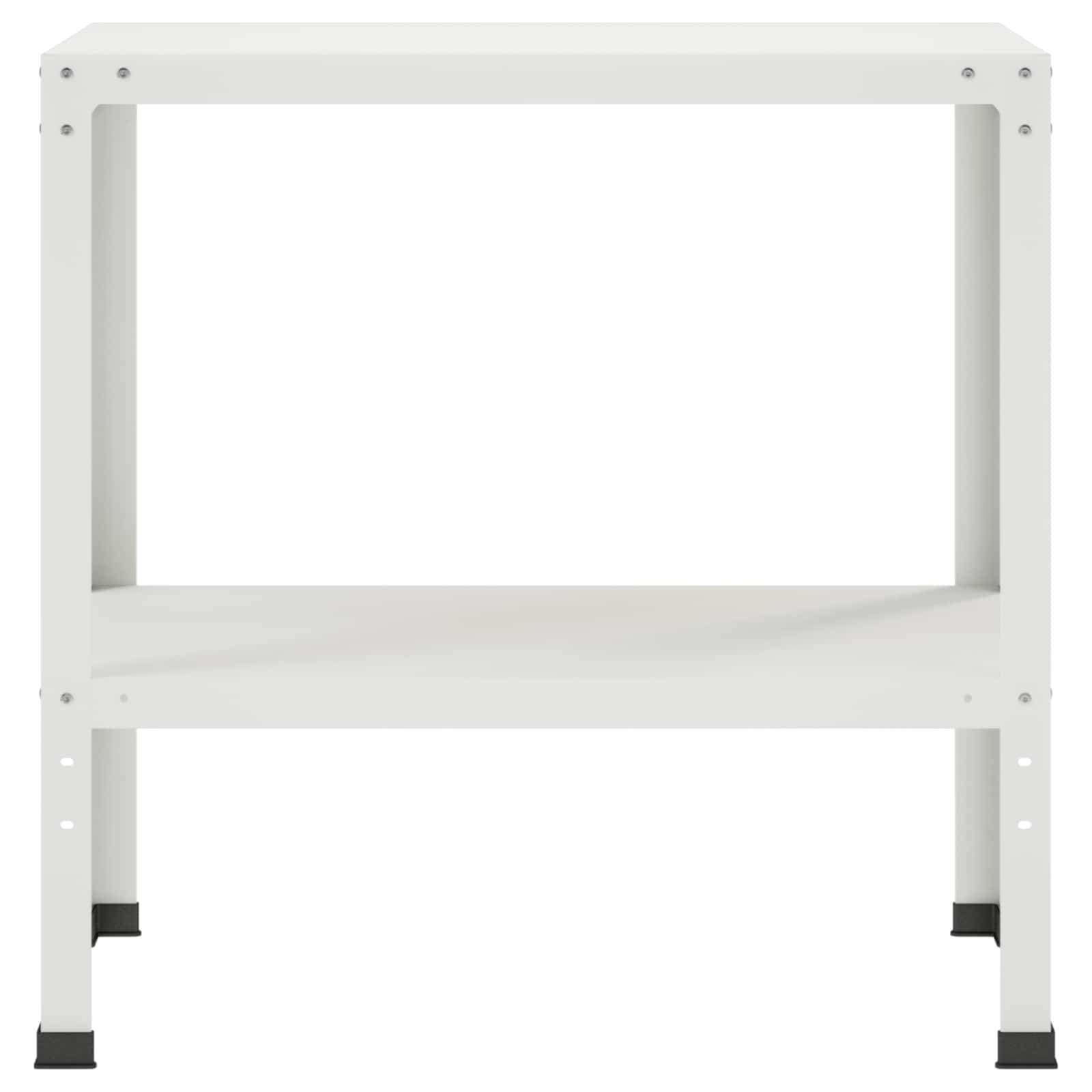 Istutuslaud 80 x 40 x 80 cm Pulbervärvitud teras Valge