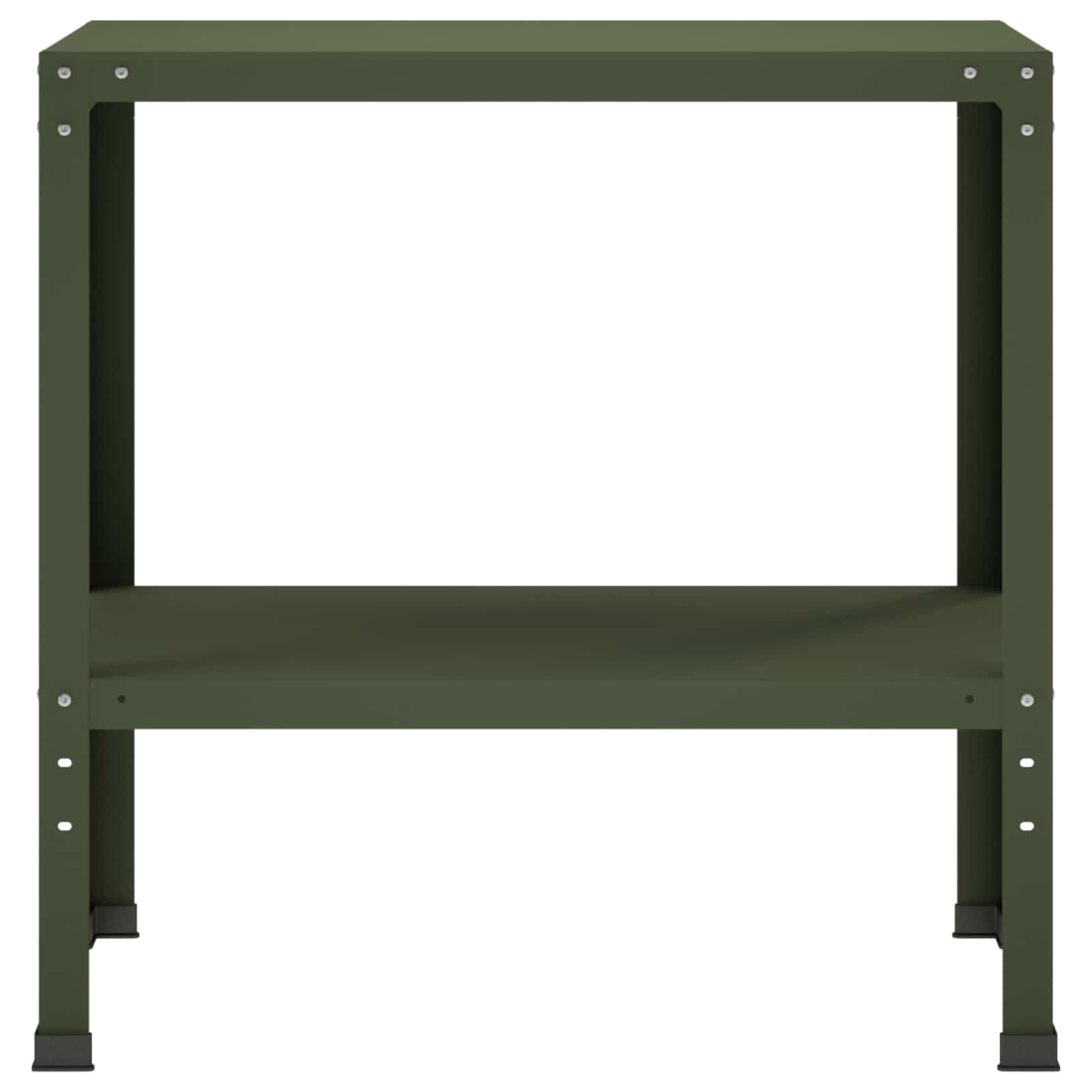 Istutuslaud 80 x 40 x 80 cm Pulbervärvitud teras Oliiviroheline