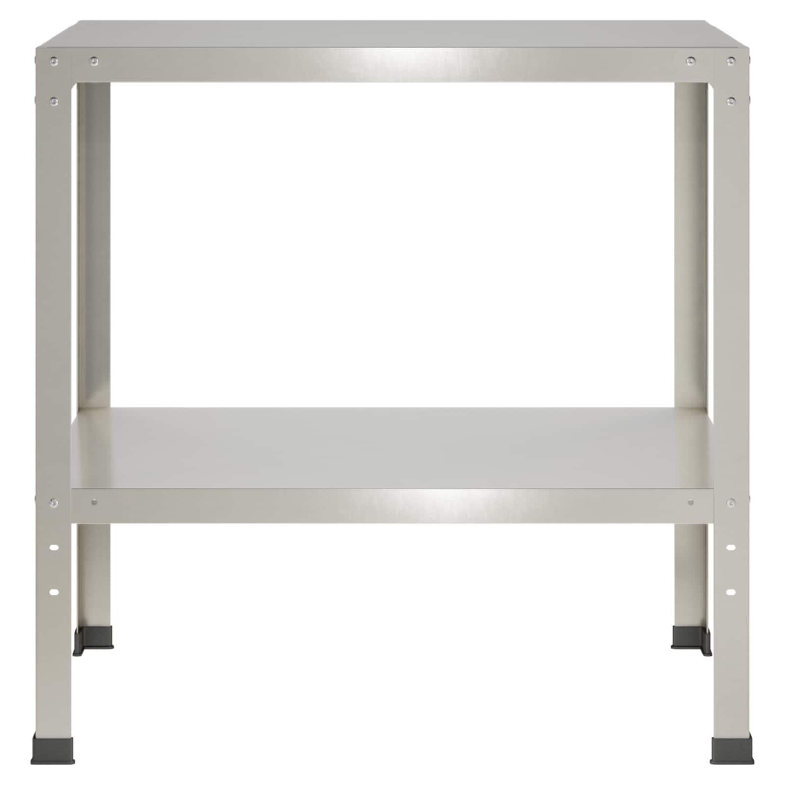 Istutuslaud 100 x 50 x 80 cm Roostevaba teras Hõbedane