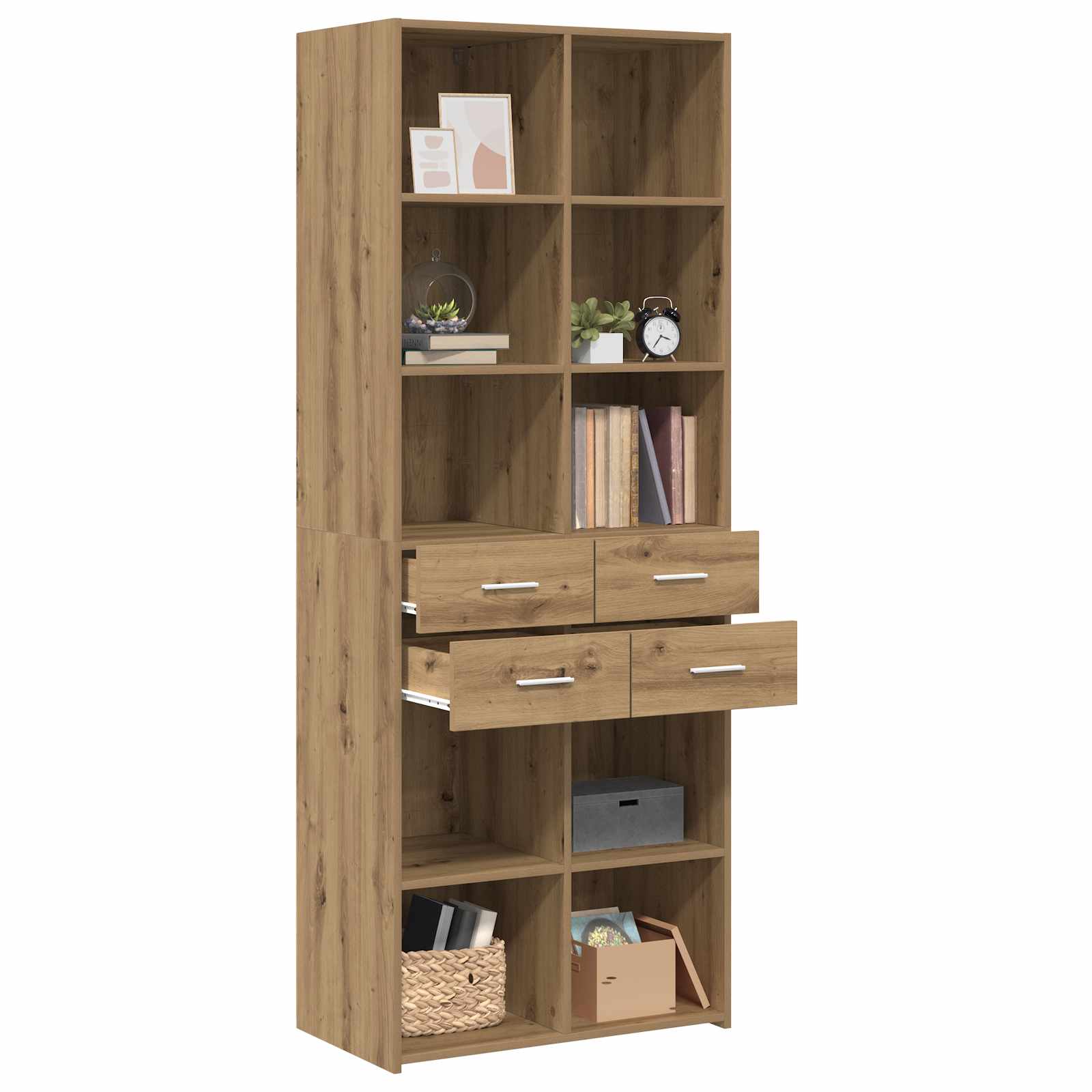 Raamatukapp Artisan tamm 30 x 42.4 x 185.2 cm Tehispuit