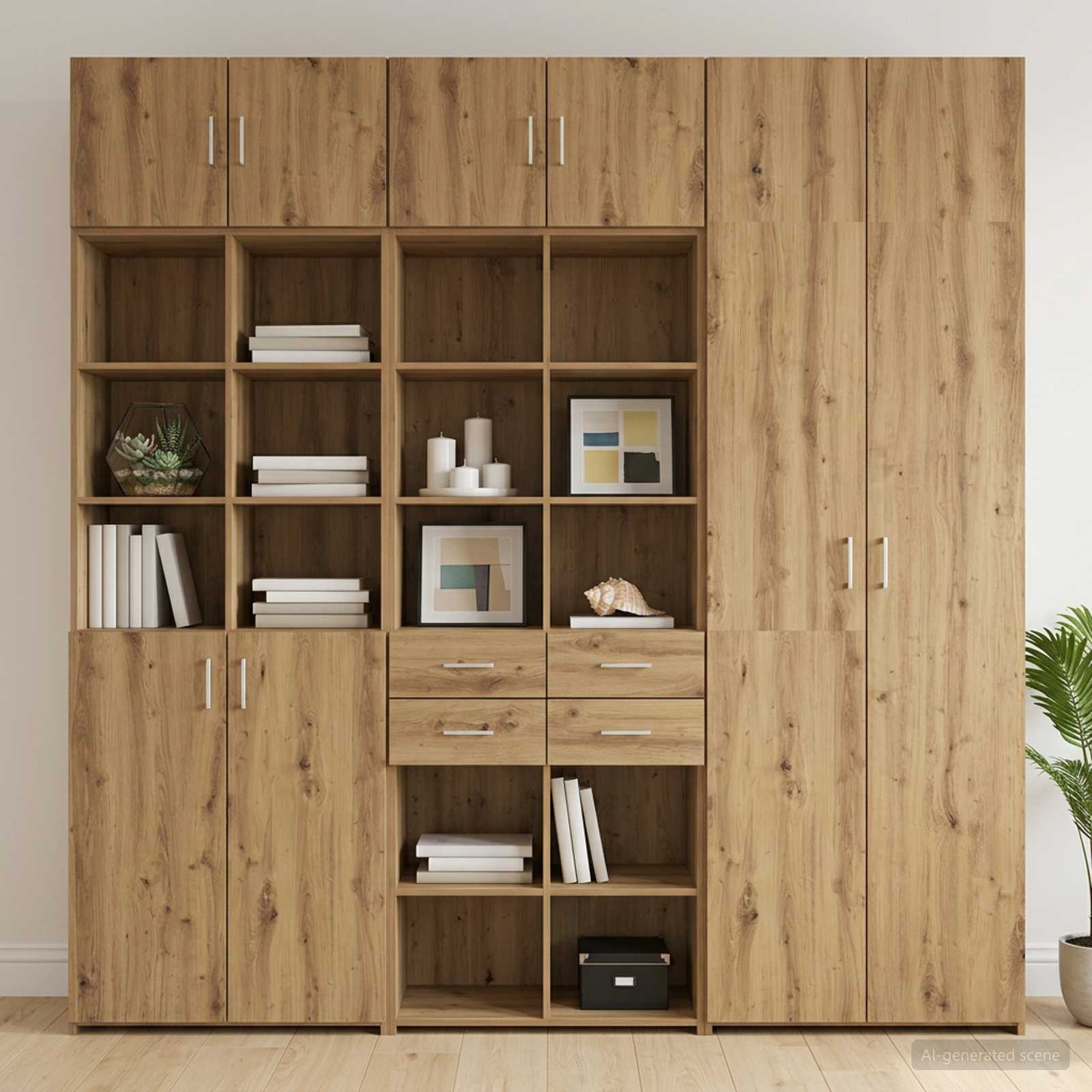 Säilituskapp riiulitega Artisan tamm 70 x 42,5 x 225 cm