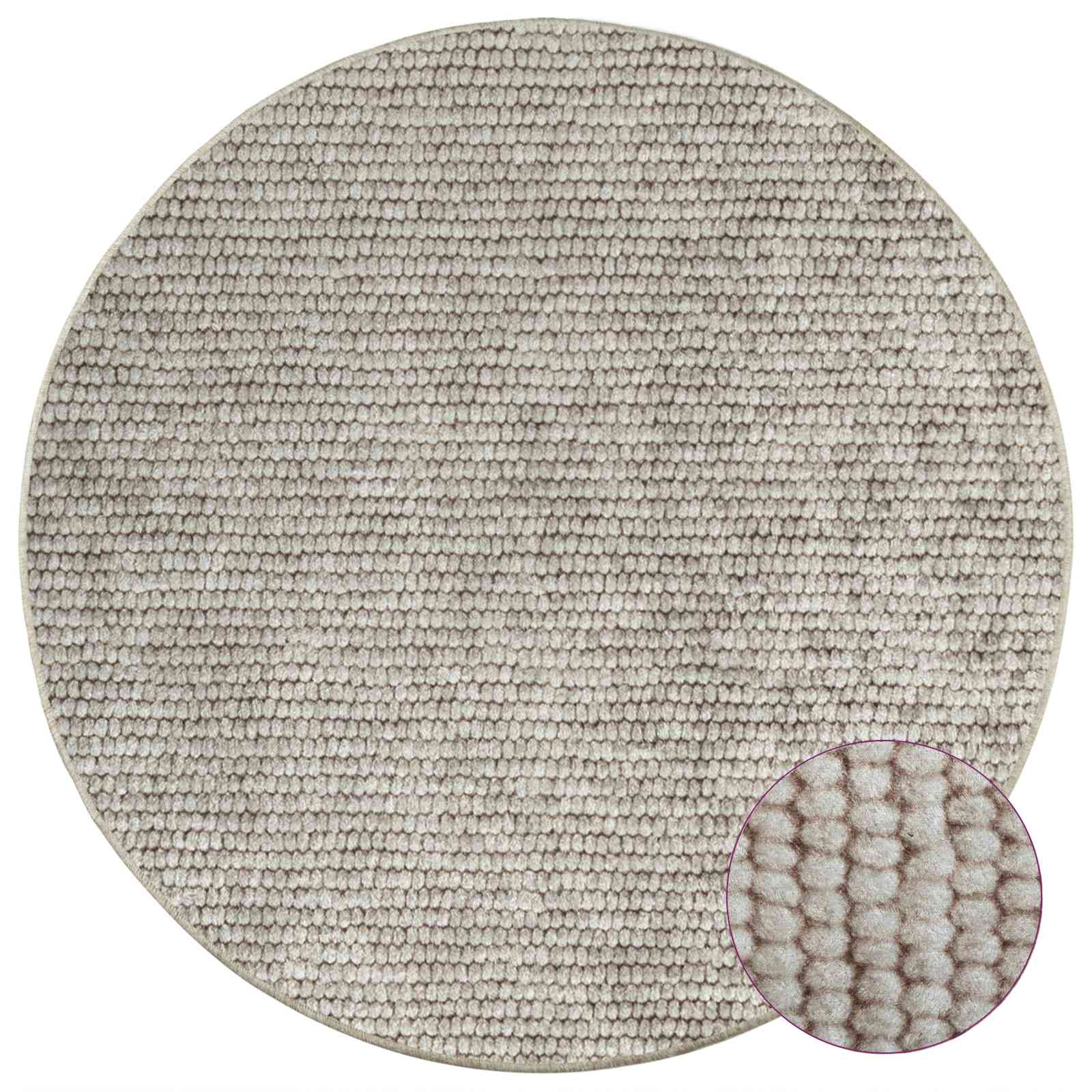 Kild Beež Ø 120 cm 100% Polüester 3 mm Pesumasinas pestav