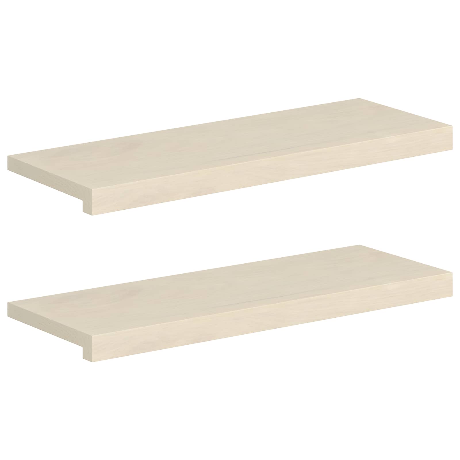 Astme katte 2 tk 80 x 25 x 2 cm Valge Tugev Tamme Puit