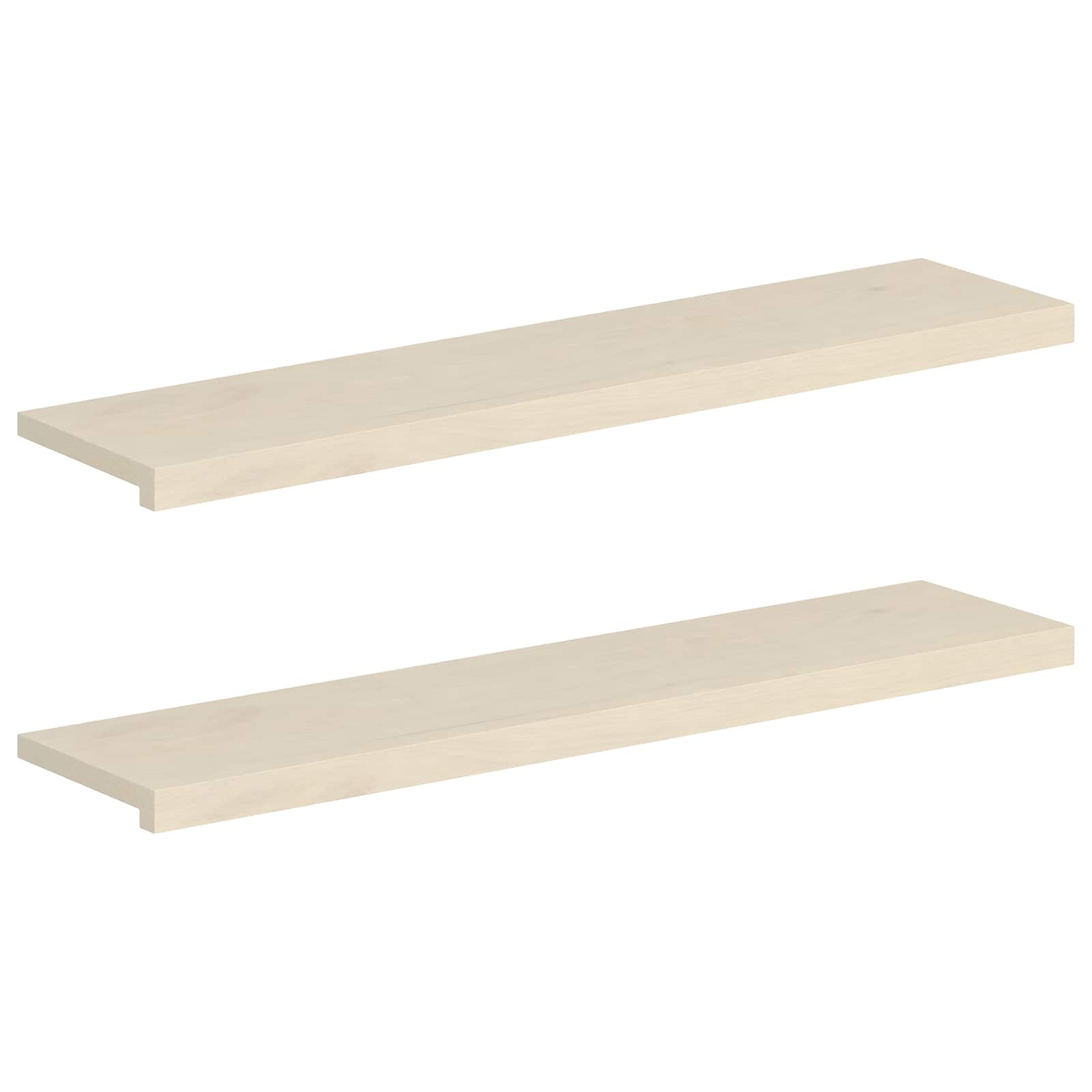 Astme katte 2 tk 110 x 30 x 2 cm Valge Tugev Tamme Puit