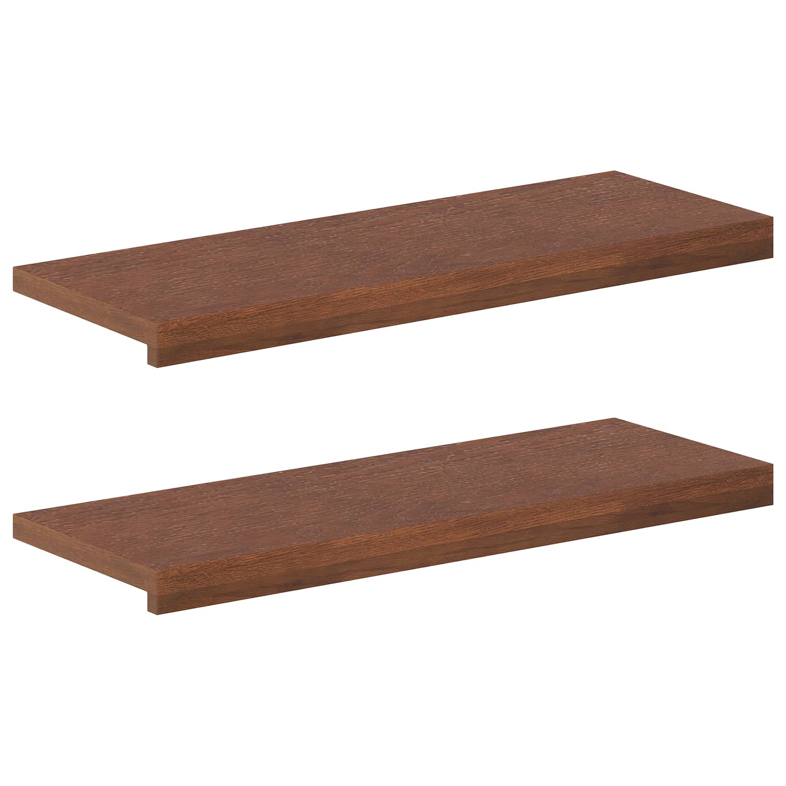 Astme katte 2 tk 80 x 25 x 2 cm Tume pruun Tugev Tamme Puit