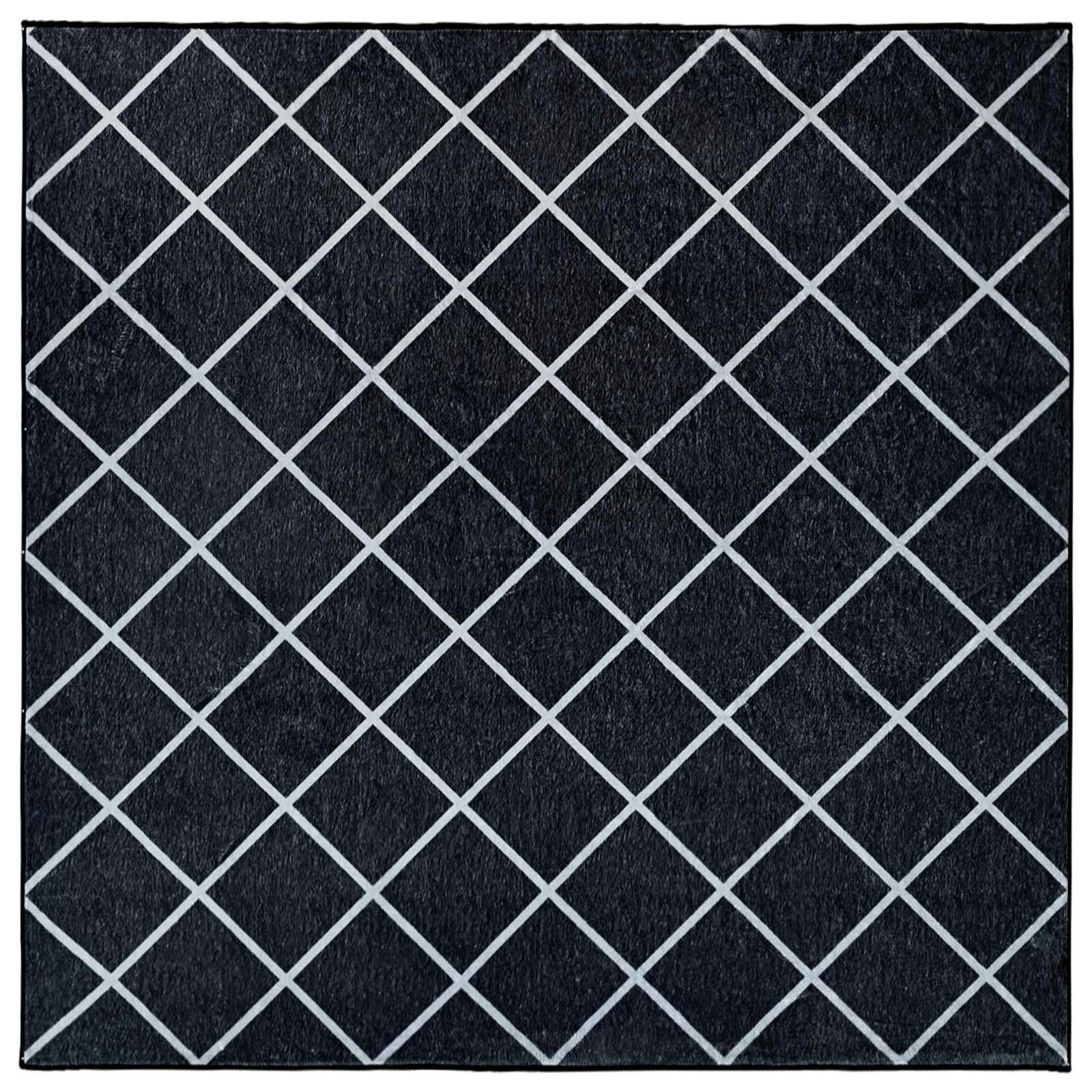 Kild ORIZ Must teemantmuster 240 x 240 cm 100% Polüester