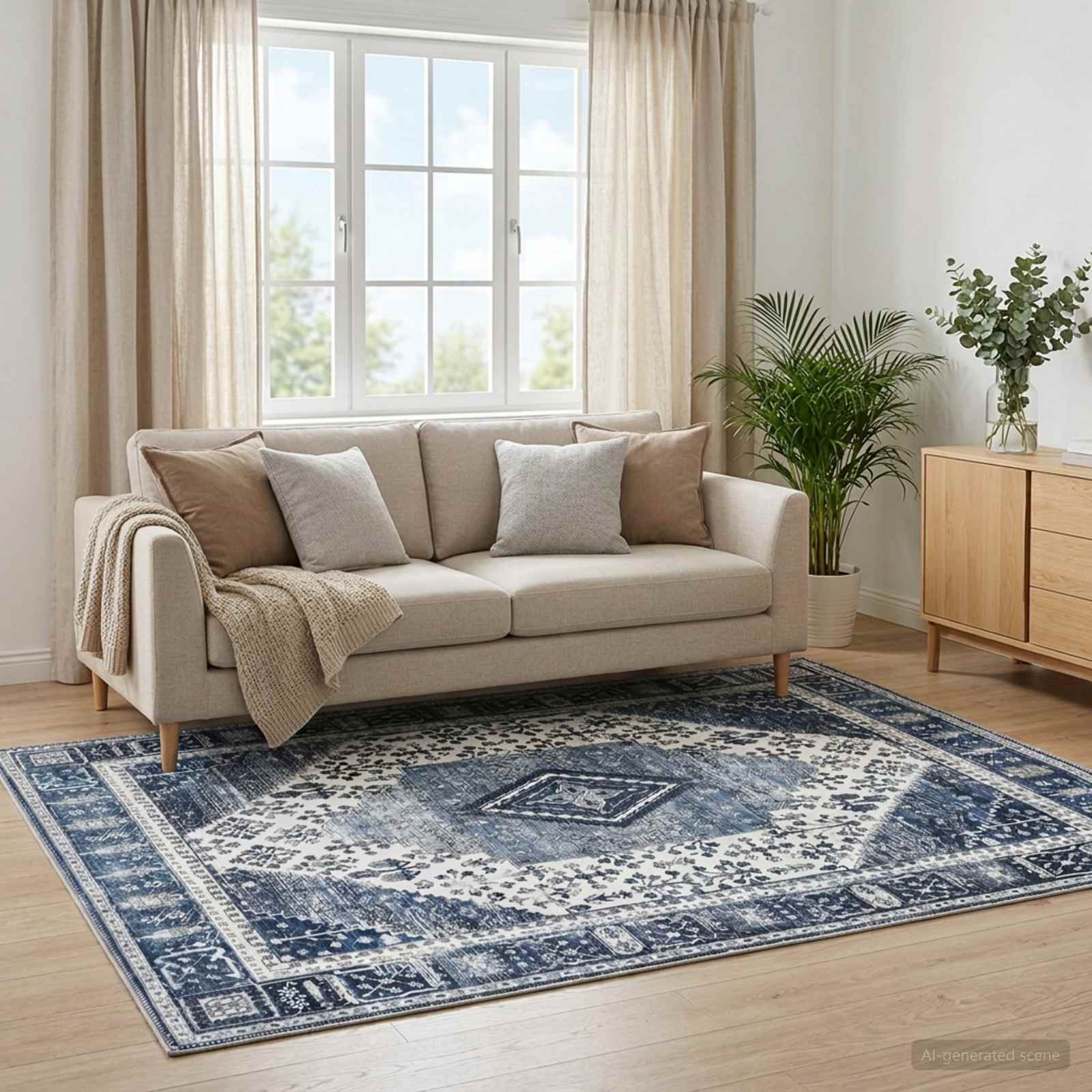 Kild ORIZ Tumesinine 240 x 240 cm 100% Polüester