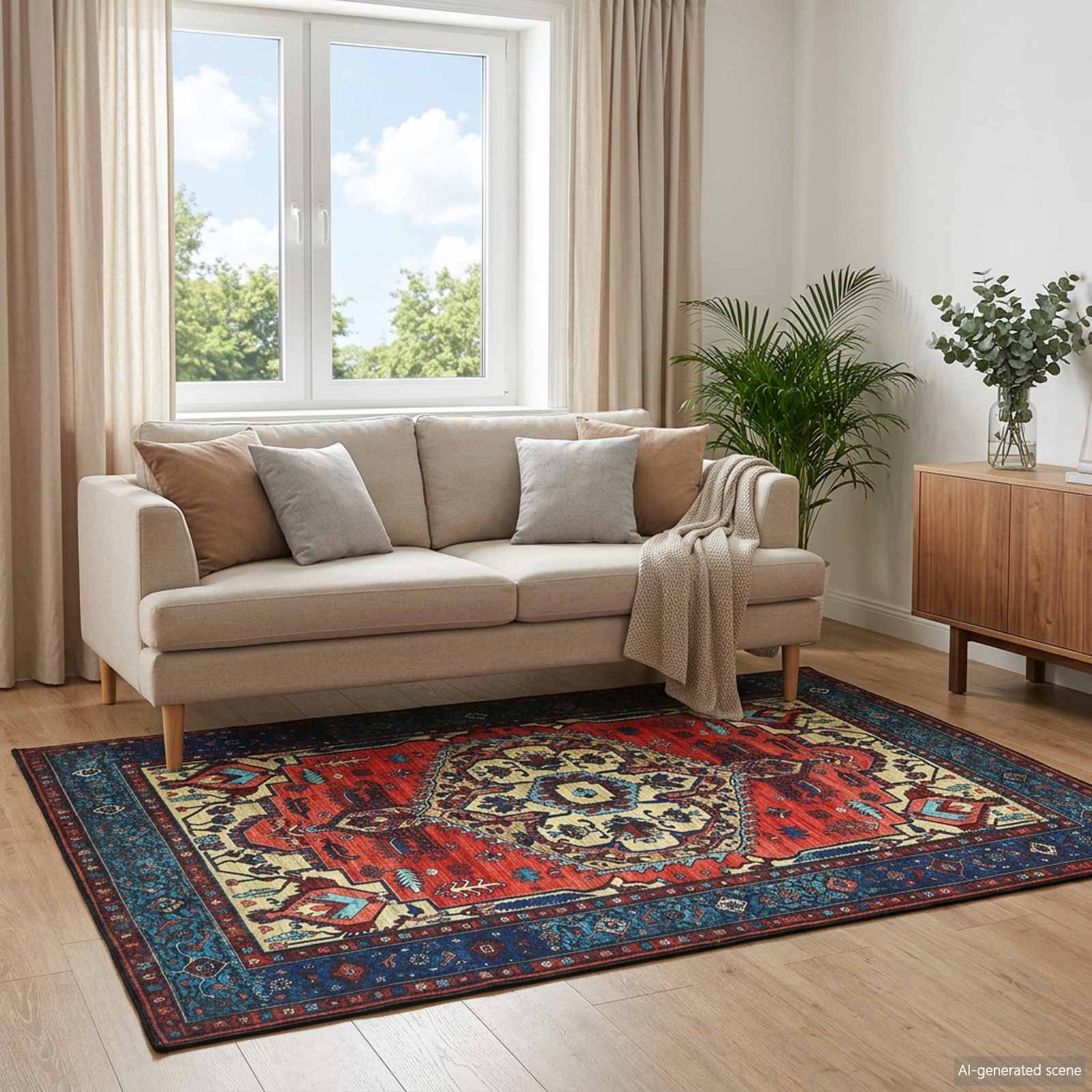 Kild ORIZ Punane 240 x 240 cm 100% Polüester