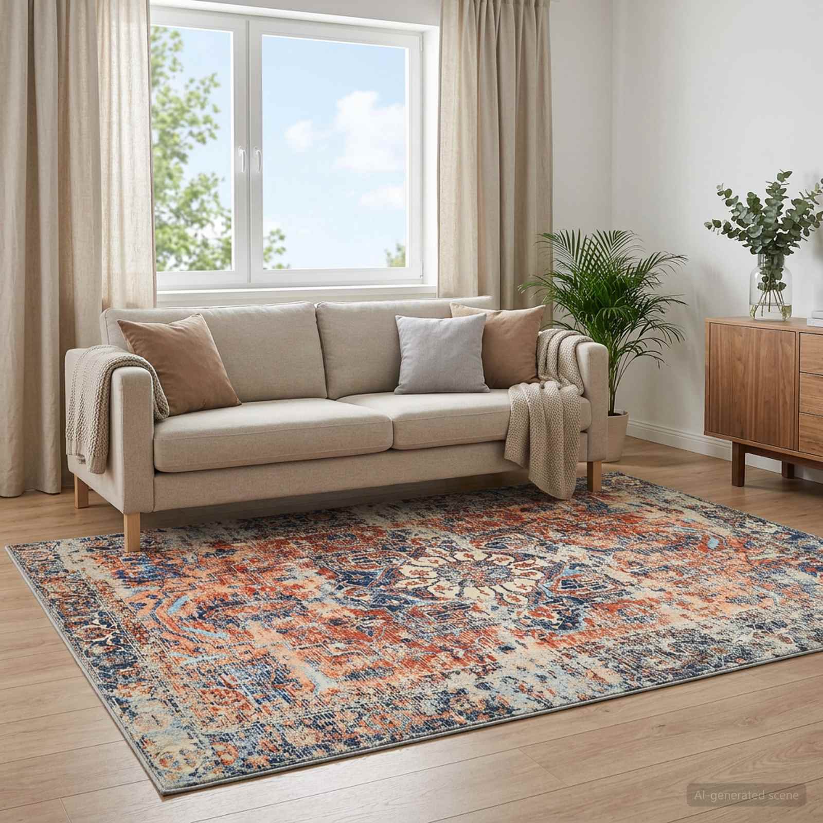 Kild ORIZ Oranž 160 x 160 cm 100% Polüester