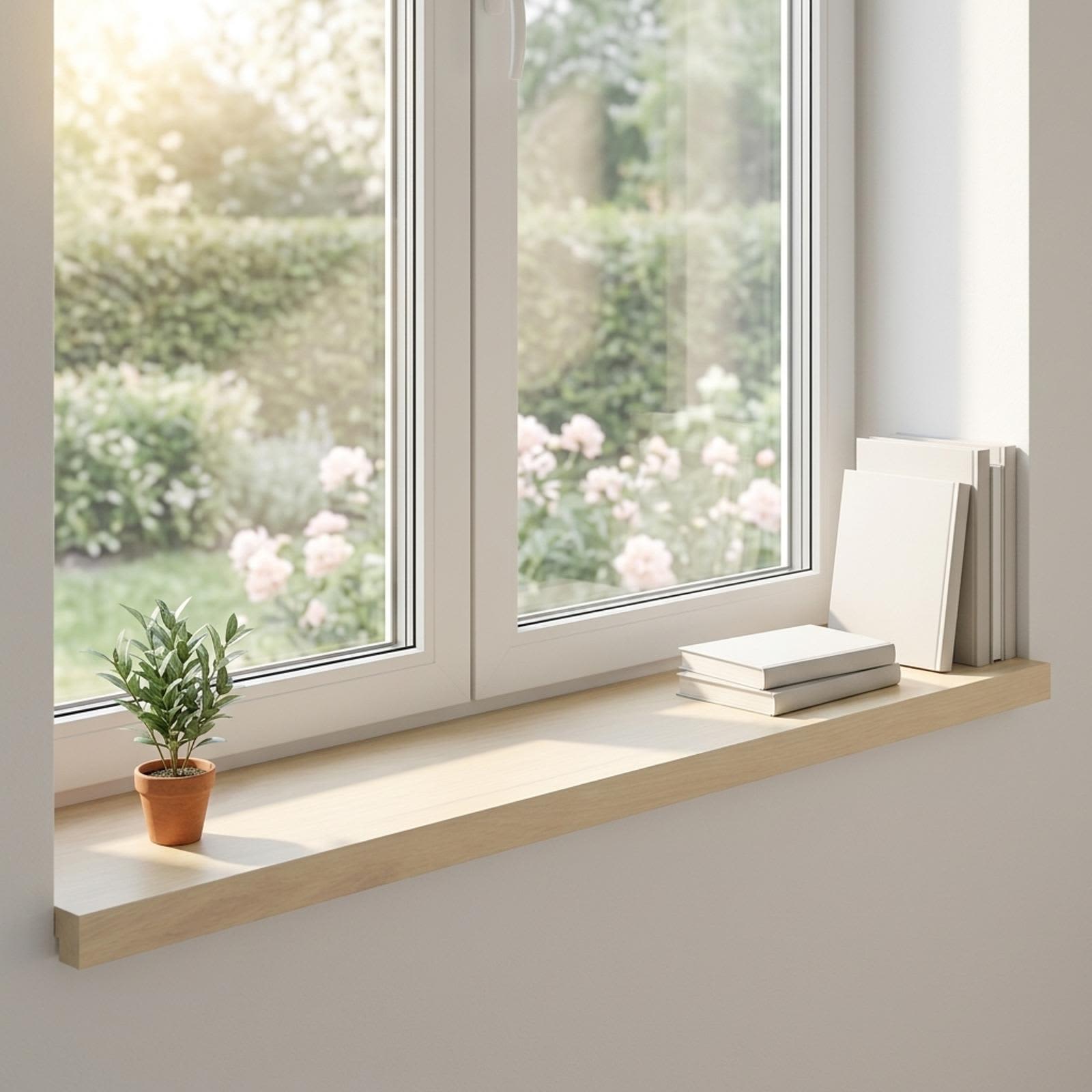 Aknaalused 2 tk Valge 90 x 30 x 2 cm Tugev Tamme Puit