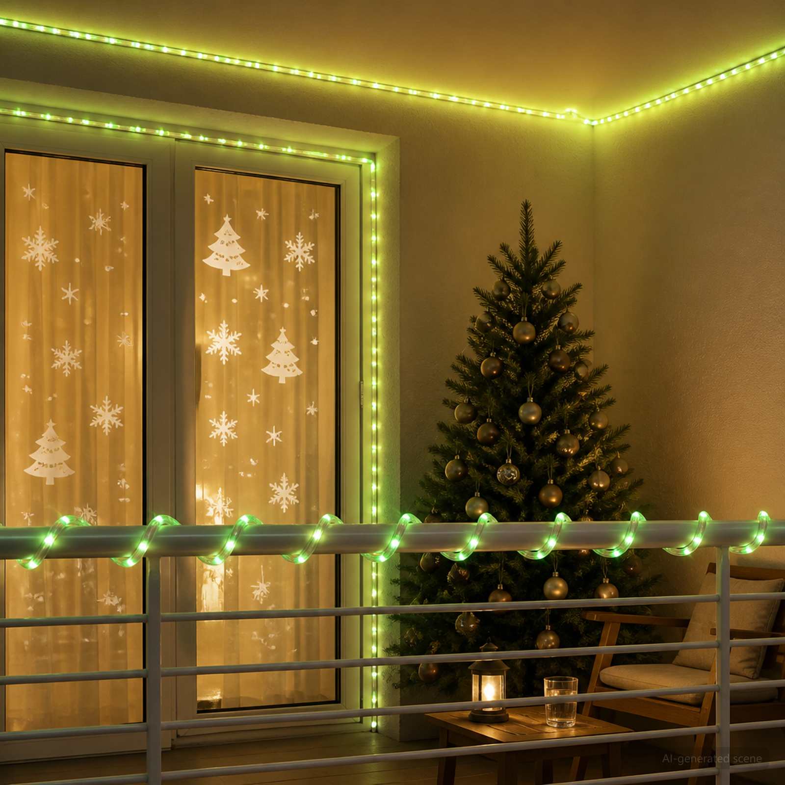 LED-jõuluvalgusvoolik 1200 LED-i Roheline 50 m