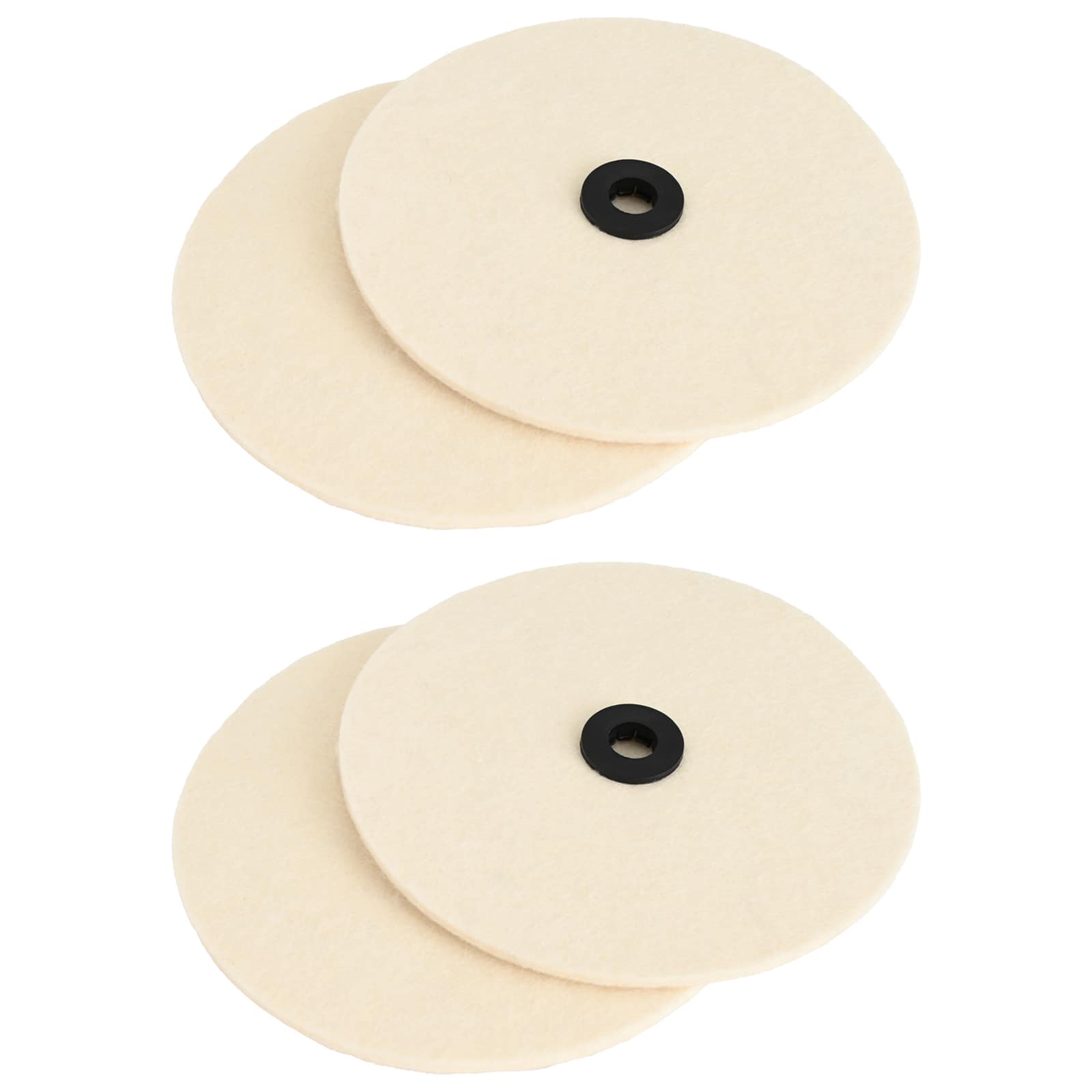 Põrandapoleerija vilttallad 4 tk Ø 14 cm Hele kreem Mikrofiiber