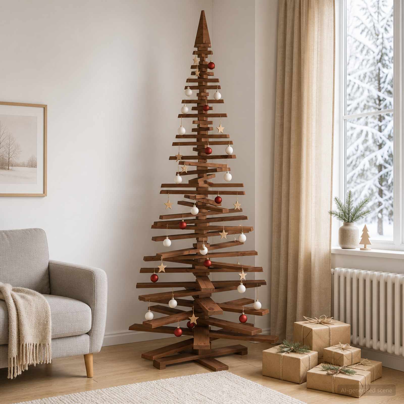 Puidust jõulupuu KOTKA 240 cm Toekas männipuit