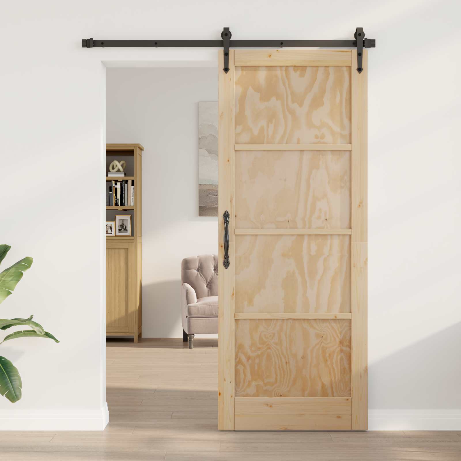 Siseuks 93 x 211 cm Vineer Naturaalne