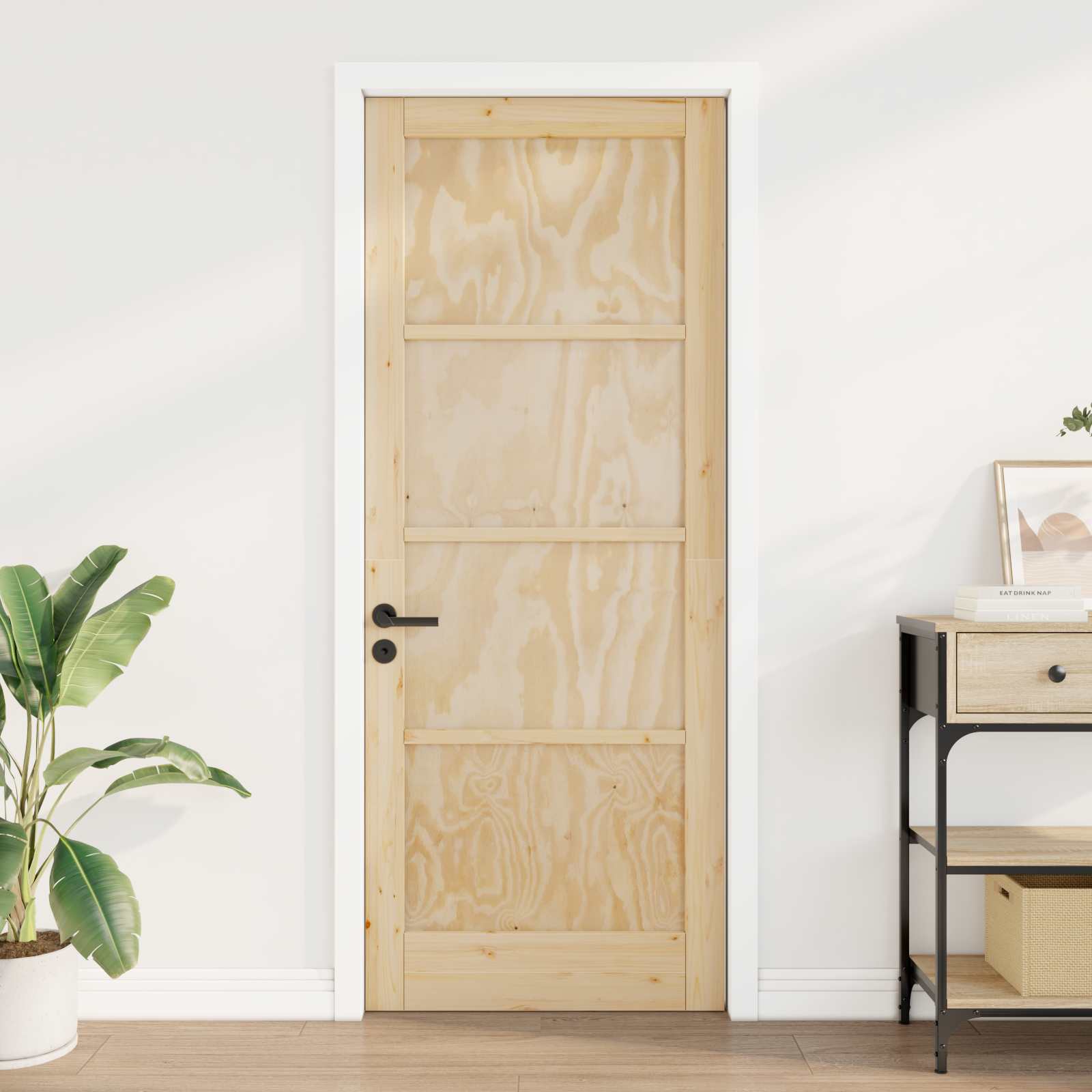 Siseuks 93 x 211 cm Vineer Naturaalne