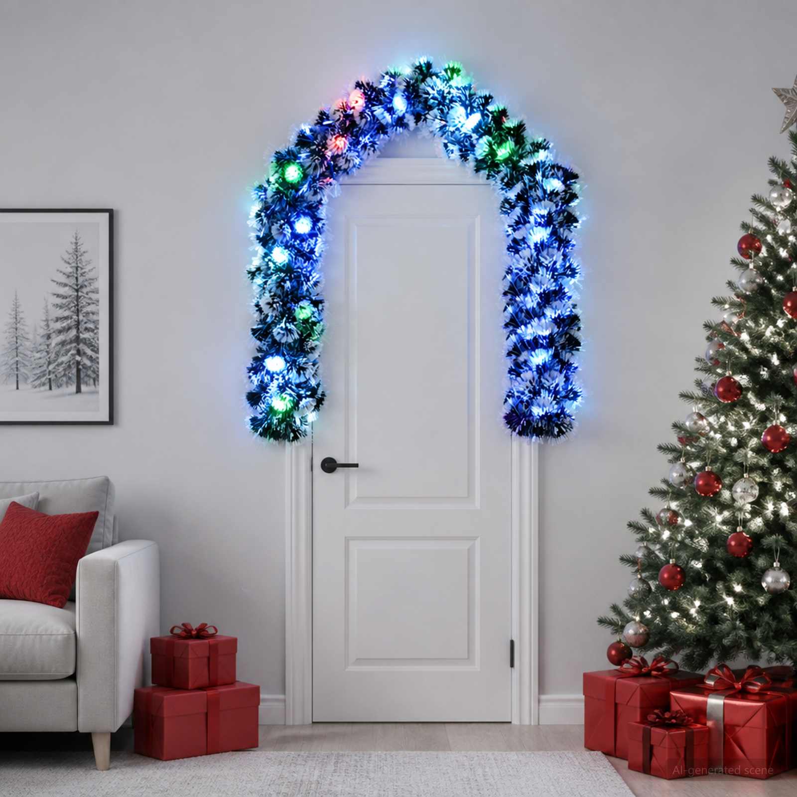 Jõulutreenis 200 cm 16 LED-i Mitmevärviline PET