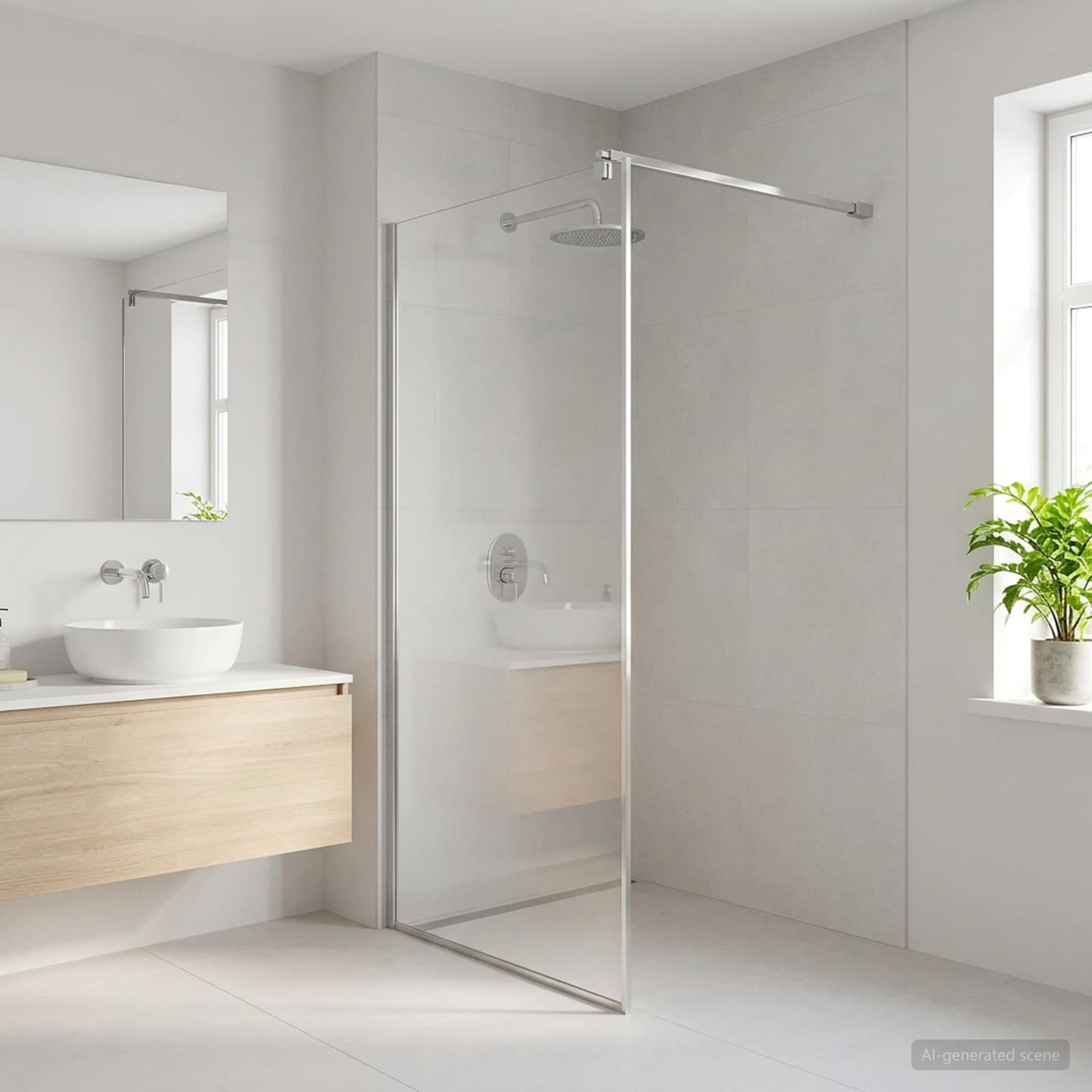 Dušiseina tugivarras 70-120 cm 6/8 mm klaasile Kroom