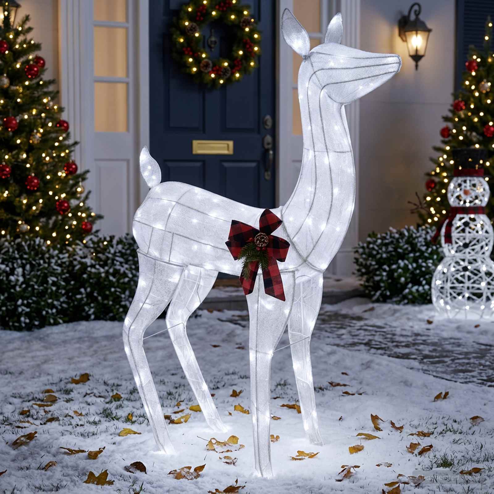 3D jõulupõder LOVIISA 200 LED-i Külm valge 96 x 40 x 140 cm