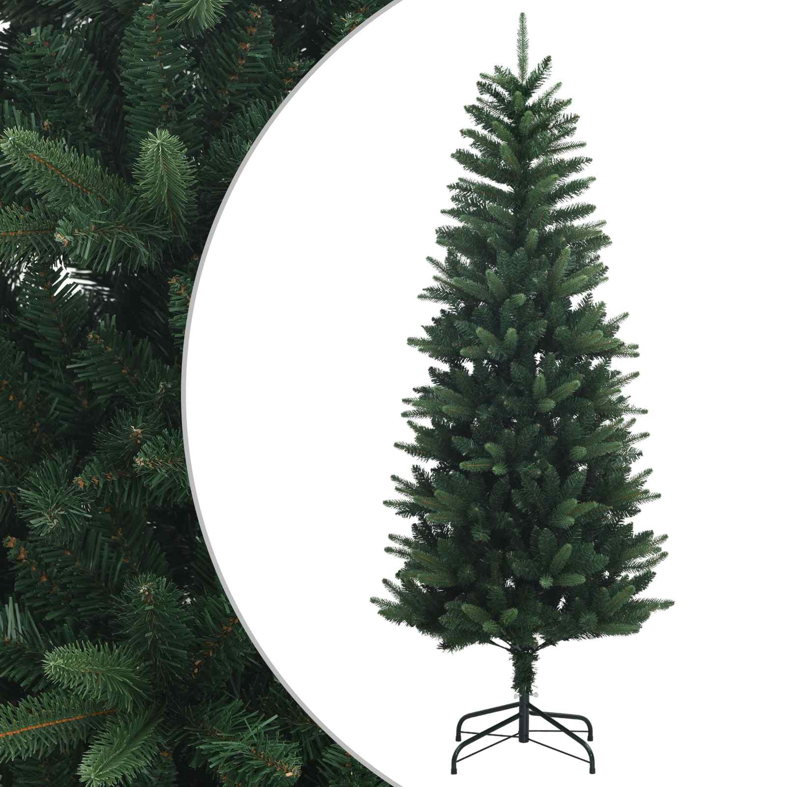 Artificial Hinged Christmas Tree 240 cm PE ja PVC Roheline