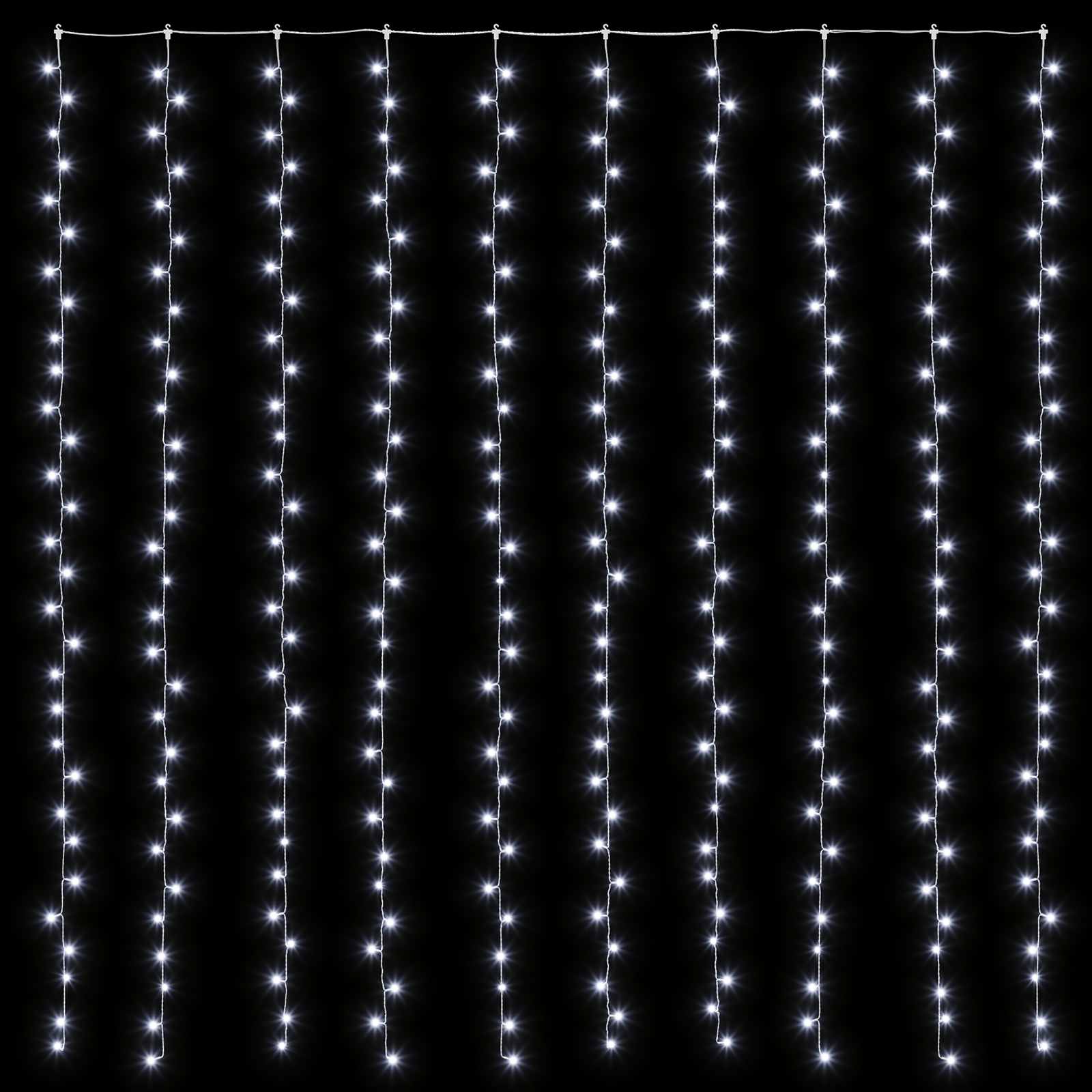 Valguskardinad 300 LED-i Külm valge 300 x 300 cm