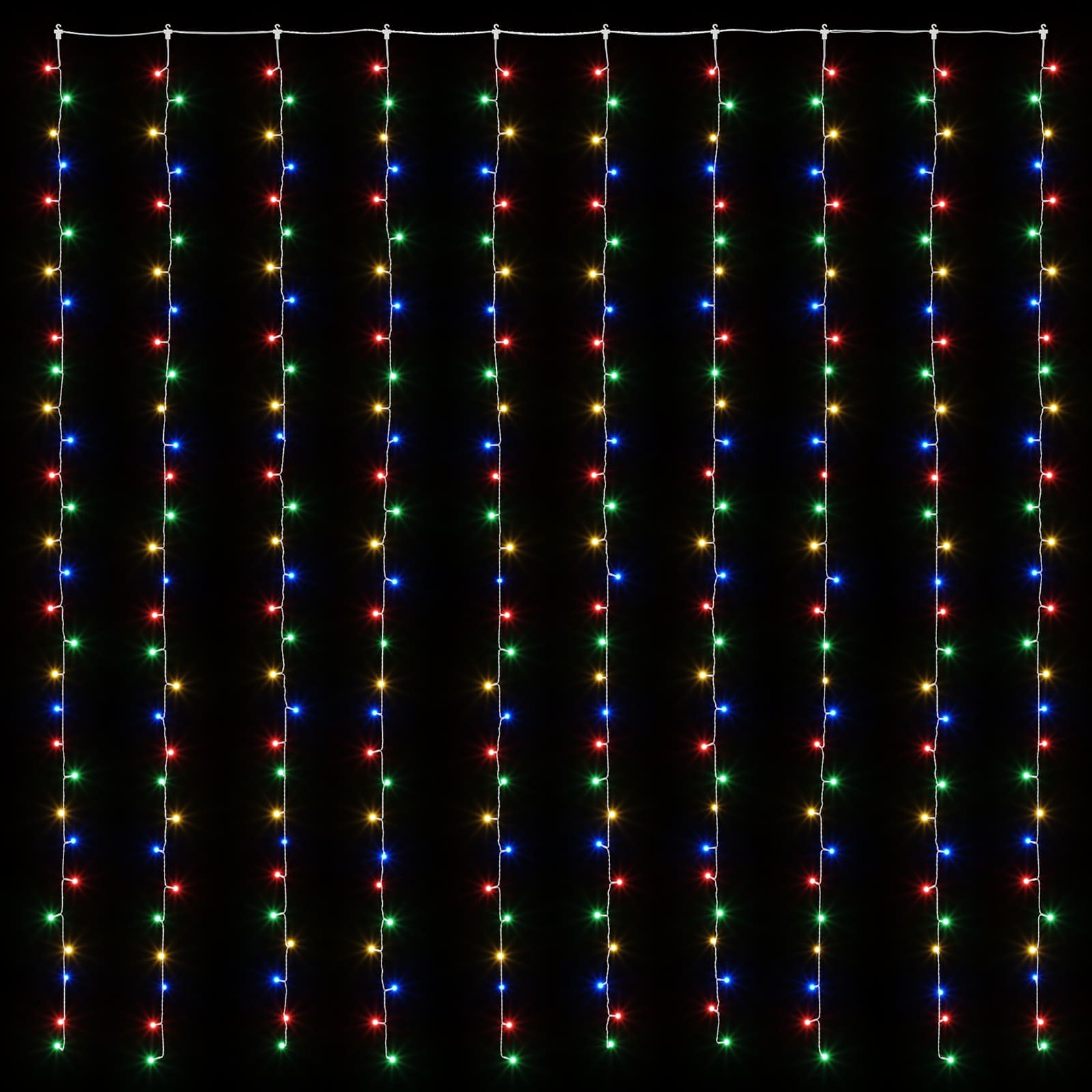 Valguskardinad 300 LED-i Mitmevärviline 300 x 300 cm