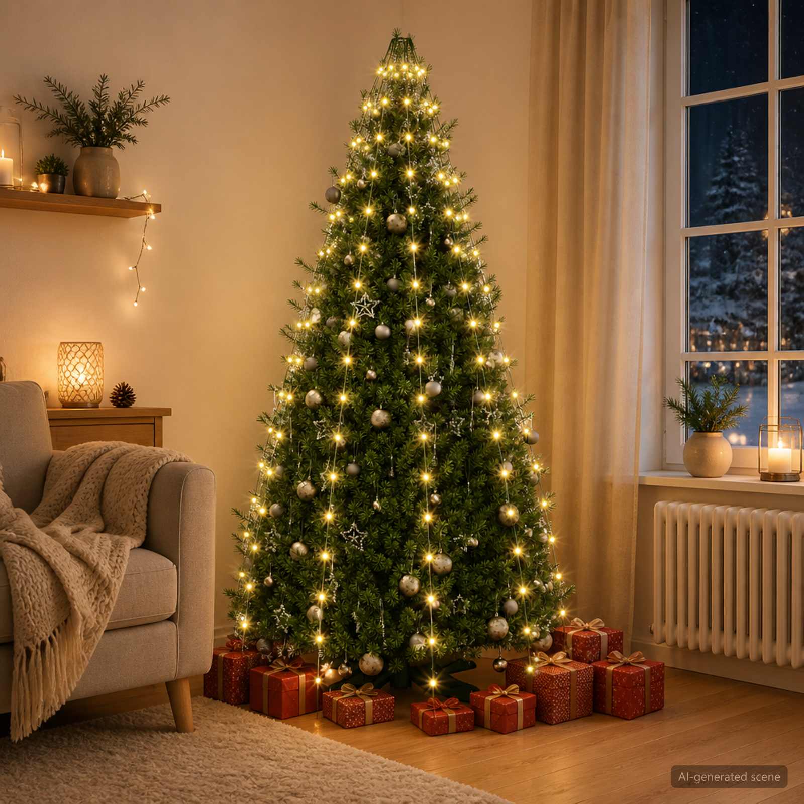 Jõulupuu tuled 180 LED-i Soe valge 180 cm
