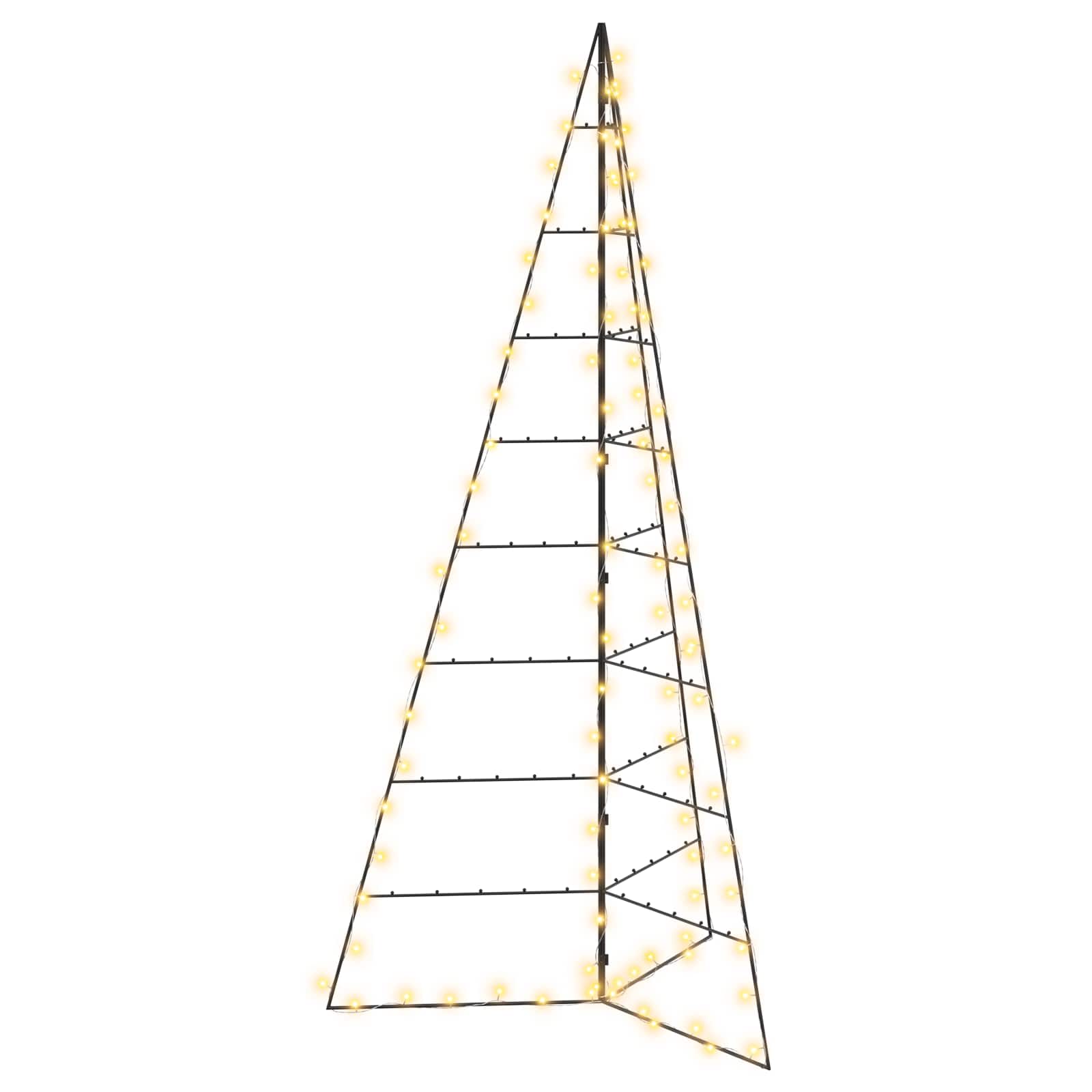 Metallist LED-tuledega jõulupuu KUOPIO 210 cm Soe valge Teras