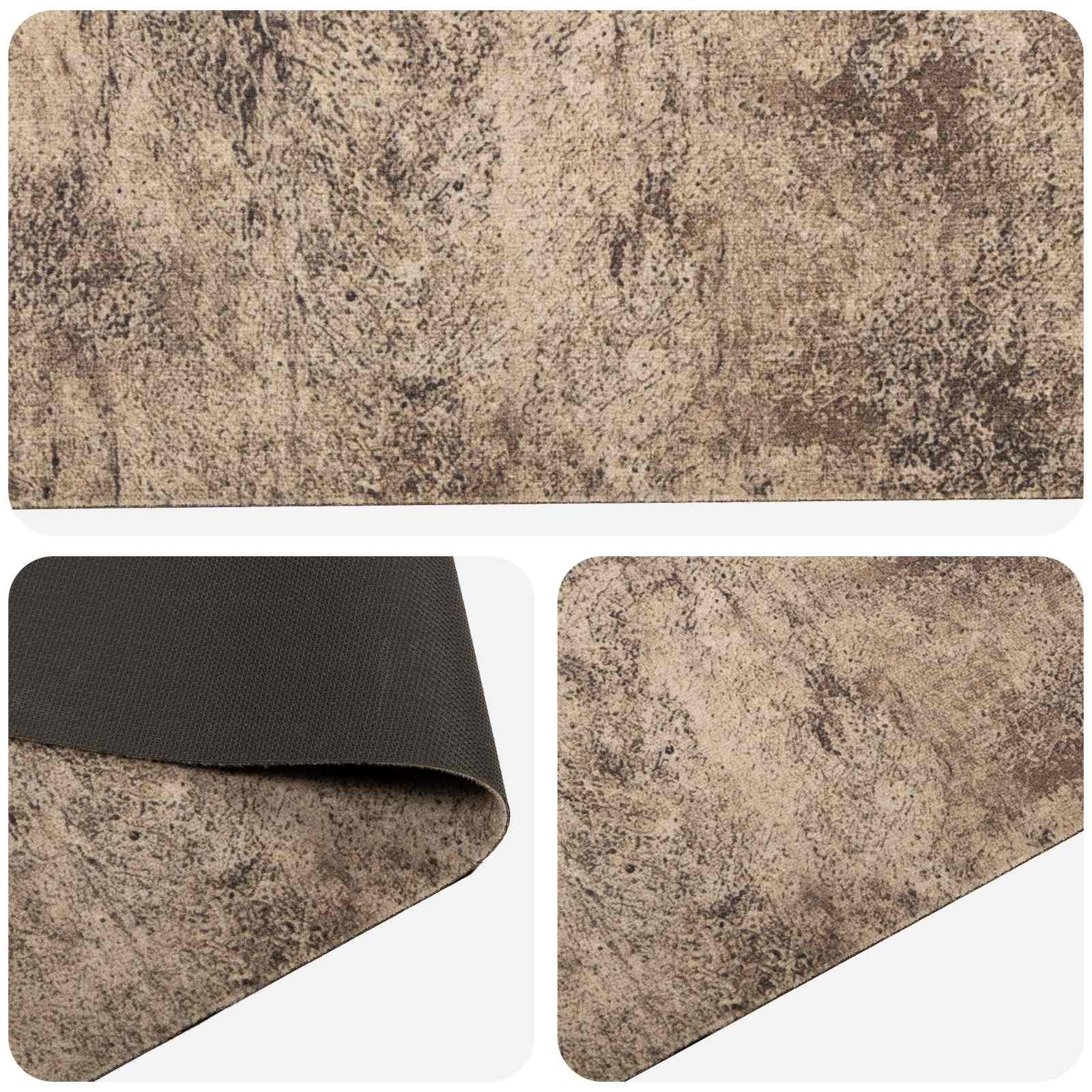 Köögivaip Pruun betoon 150 x 45 cm 100% polüamiid