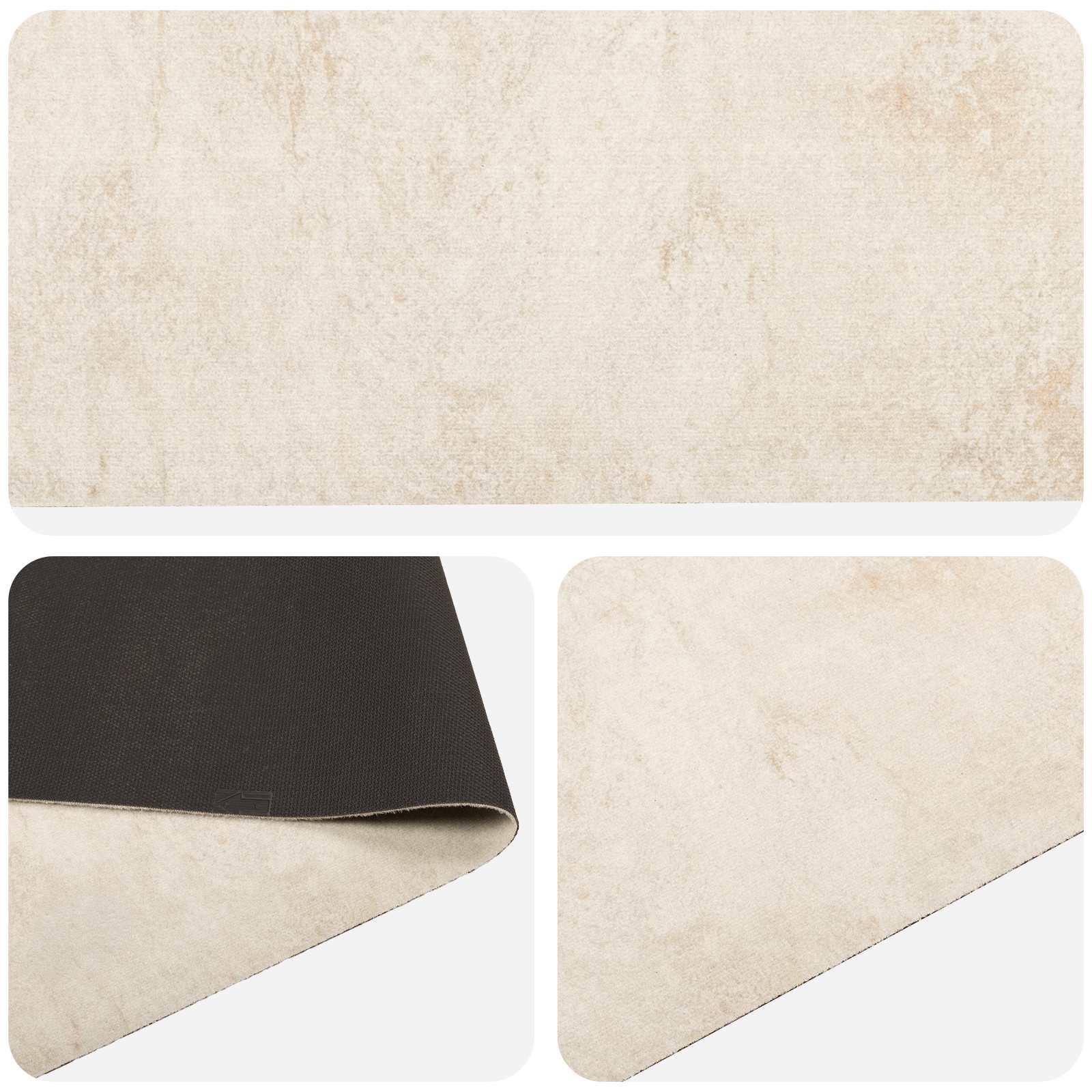 Köögivaip kreemjas betoon 150 x 45 cm 100% polüamiid