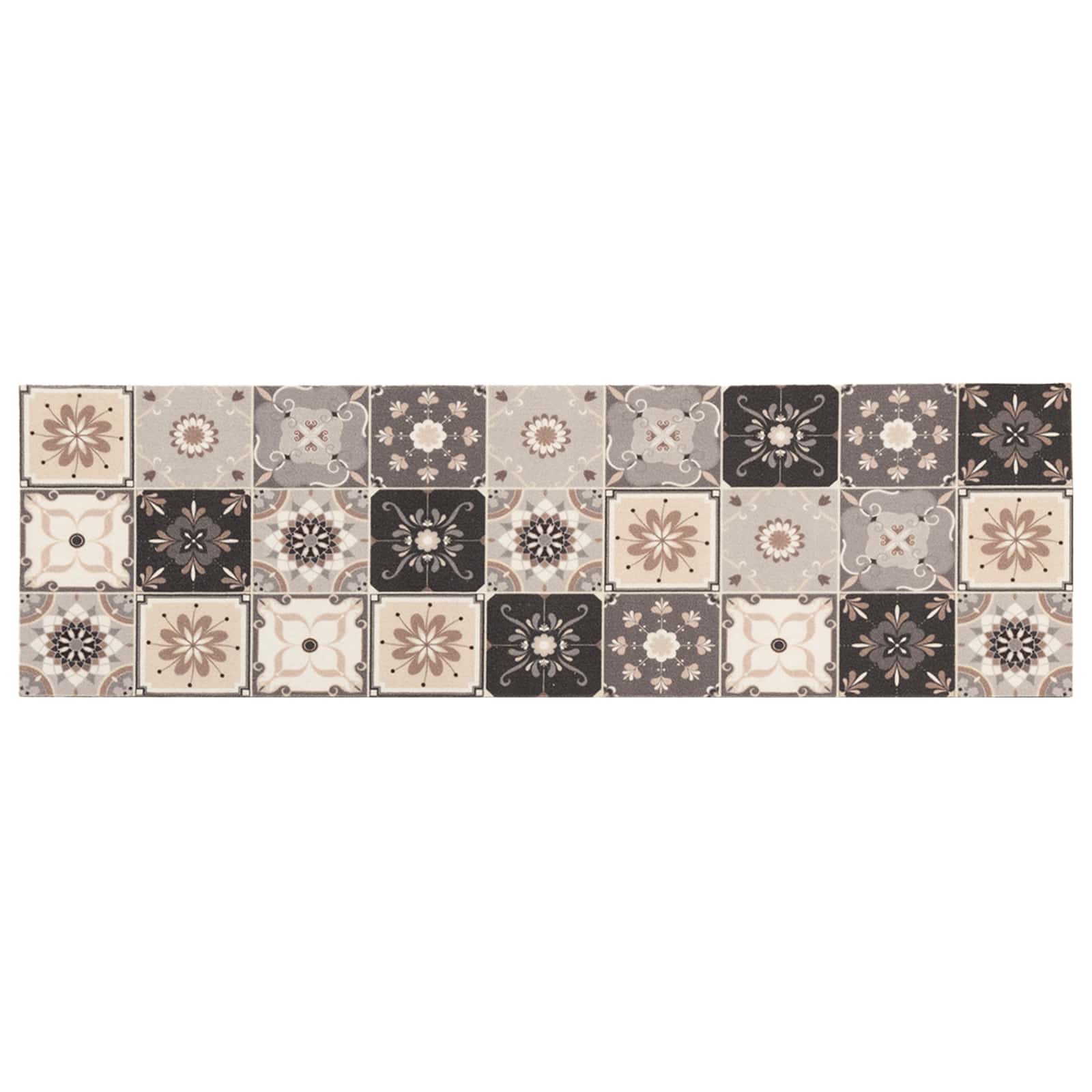Köögivaip Hall-beež mosaiik 180 x 60 cm 100% polüamiid