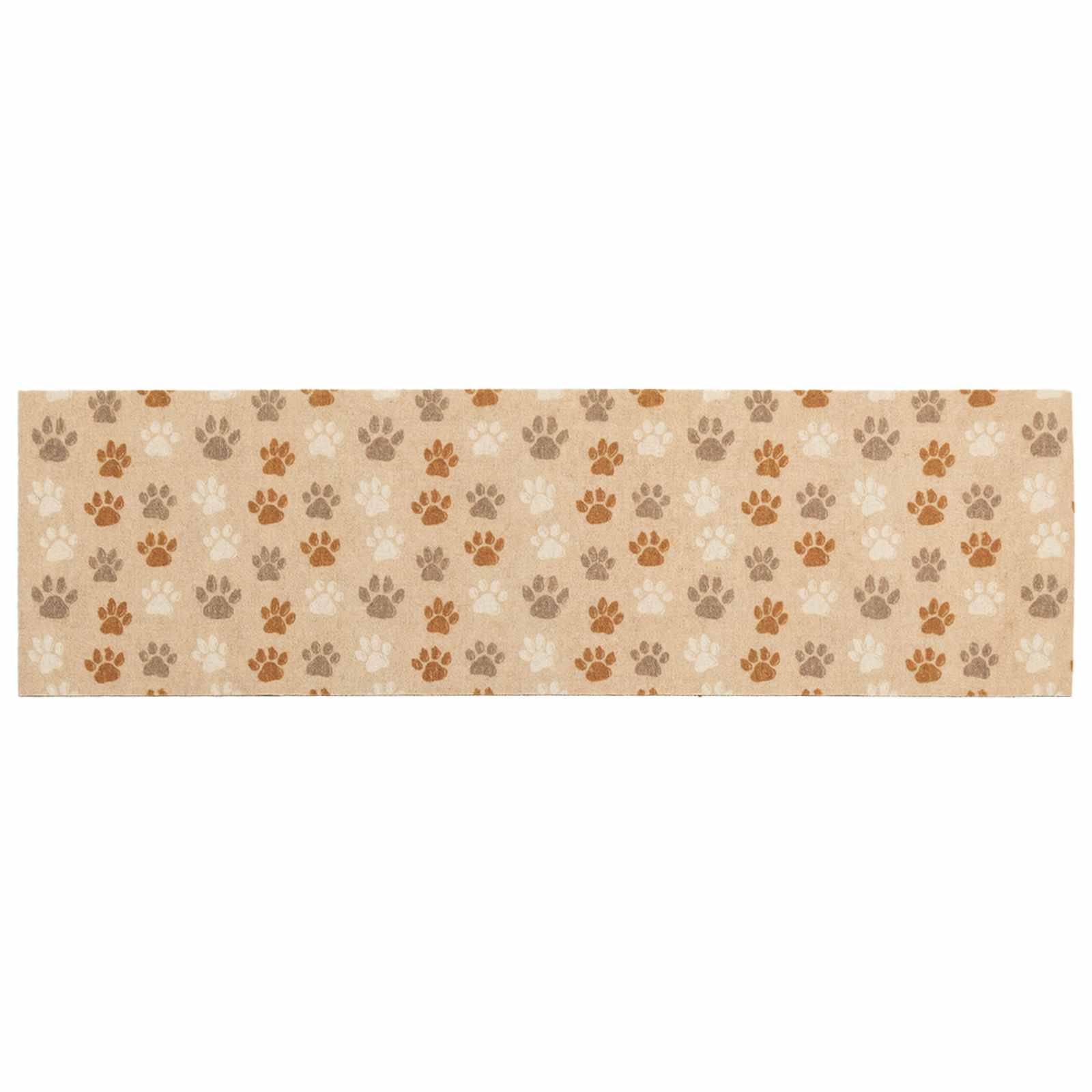 Köögivaip beežid käpapildid 300 x 60 cm 100% polüamiid