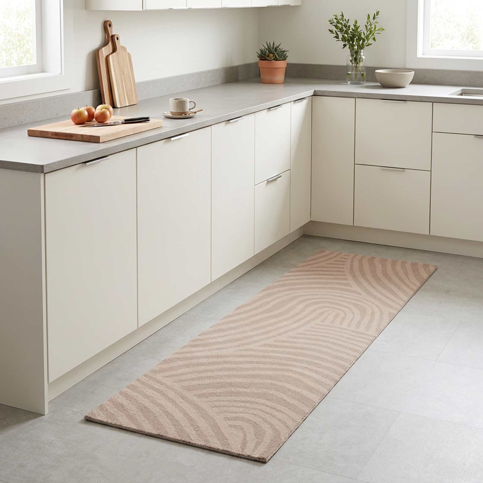 Köögivaip taupe skandinaavia 300 x 60 cm 100% polüamiid