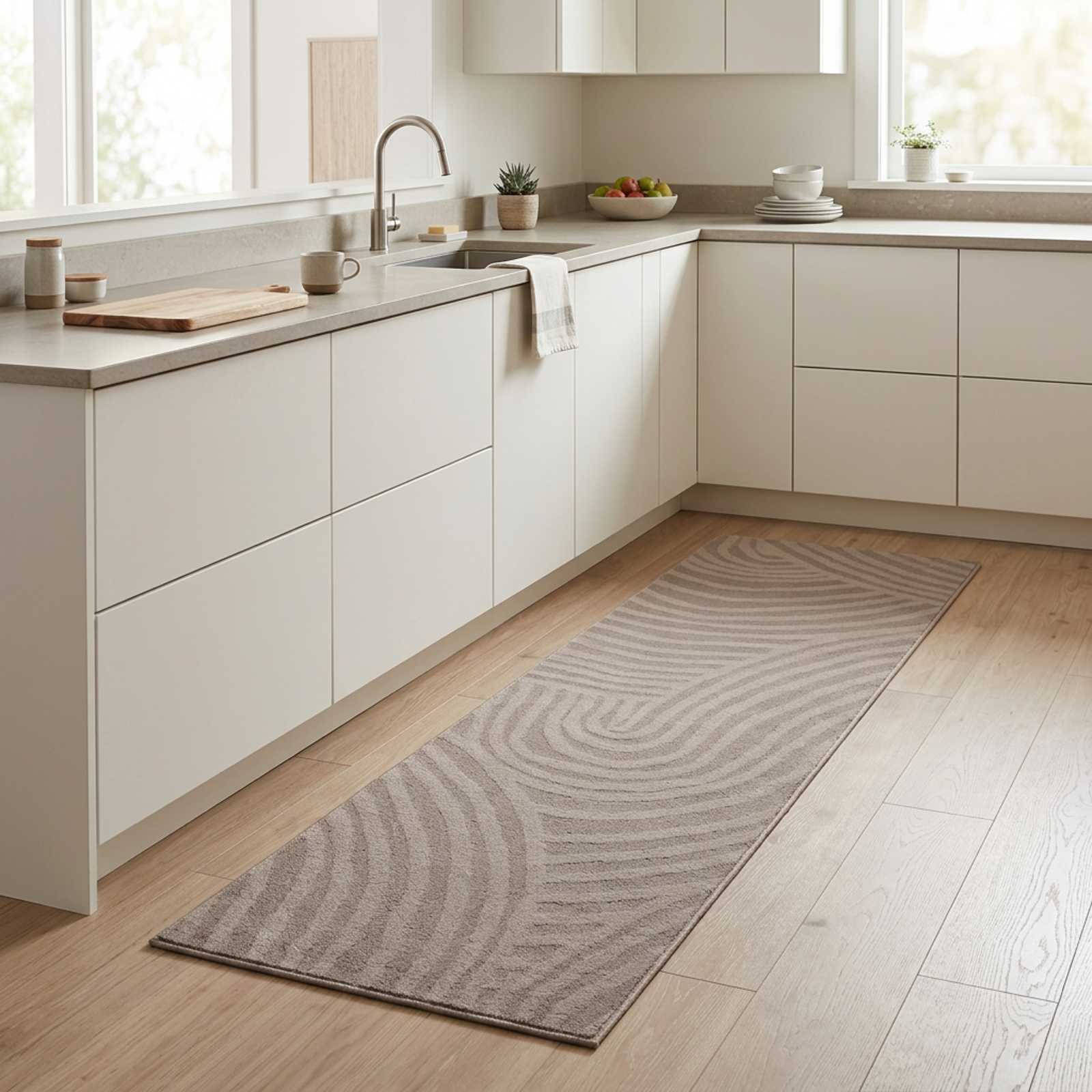 Köögivaip Pruun skandinaavia 180 x 60 cm 100% polüamiid