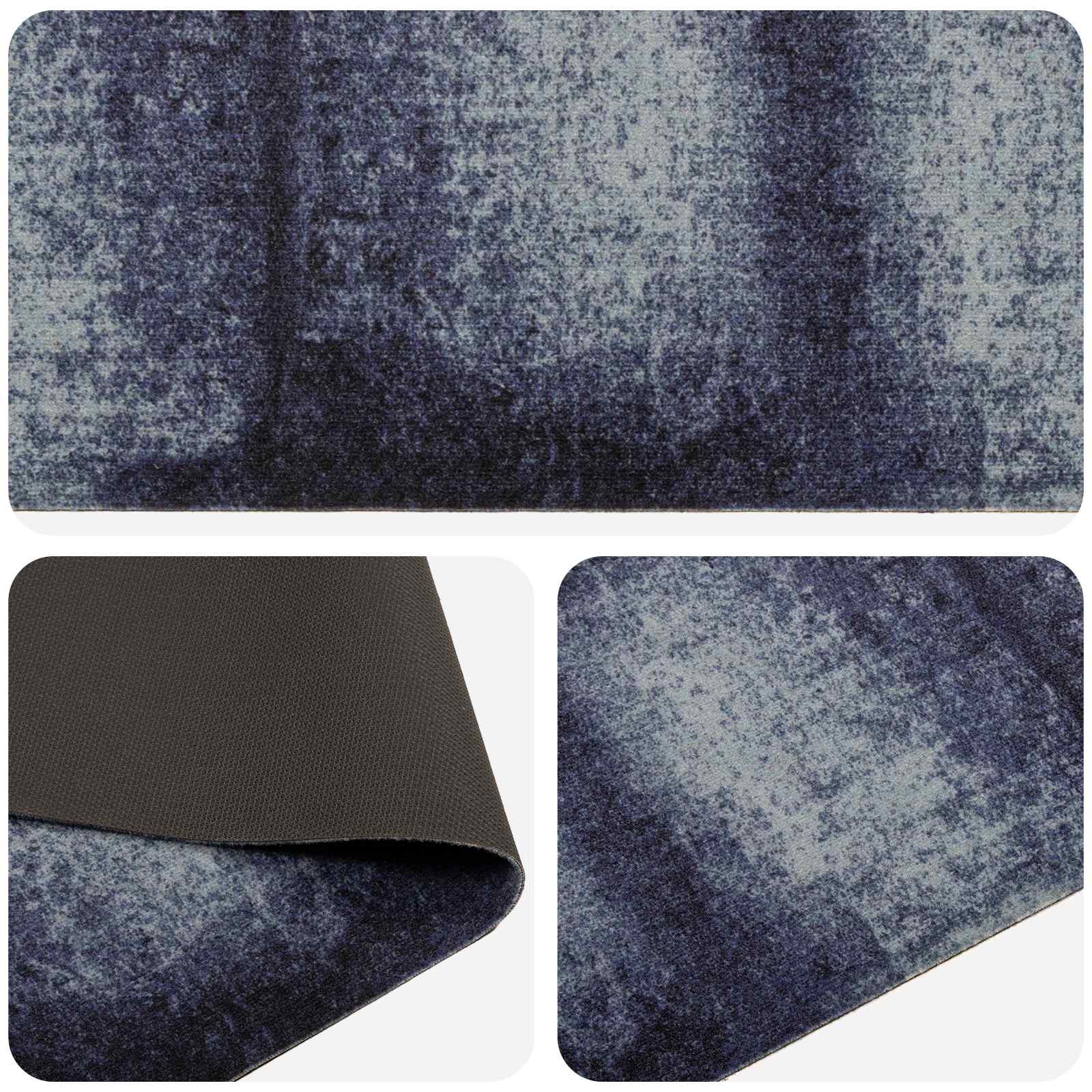 Köögivaip Sinine vari 150 x 45 cm 100% polüamiid