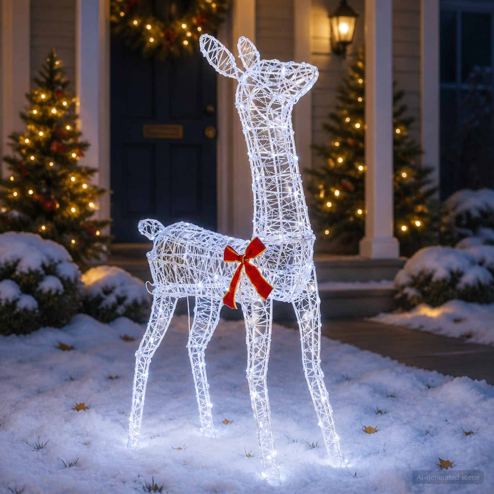 3D jõulupõder LOVIISA 110 LED-i Külm valge 70 x 26 x 100 cm