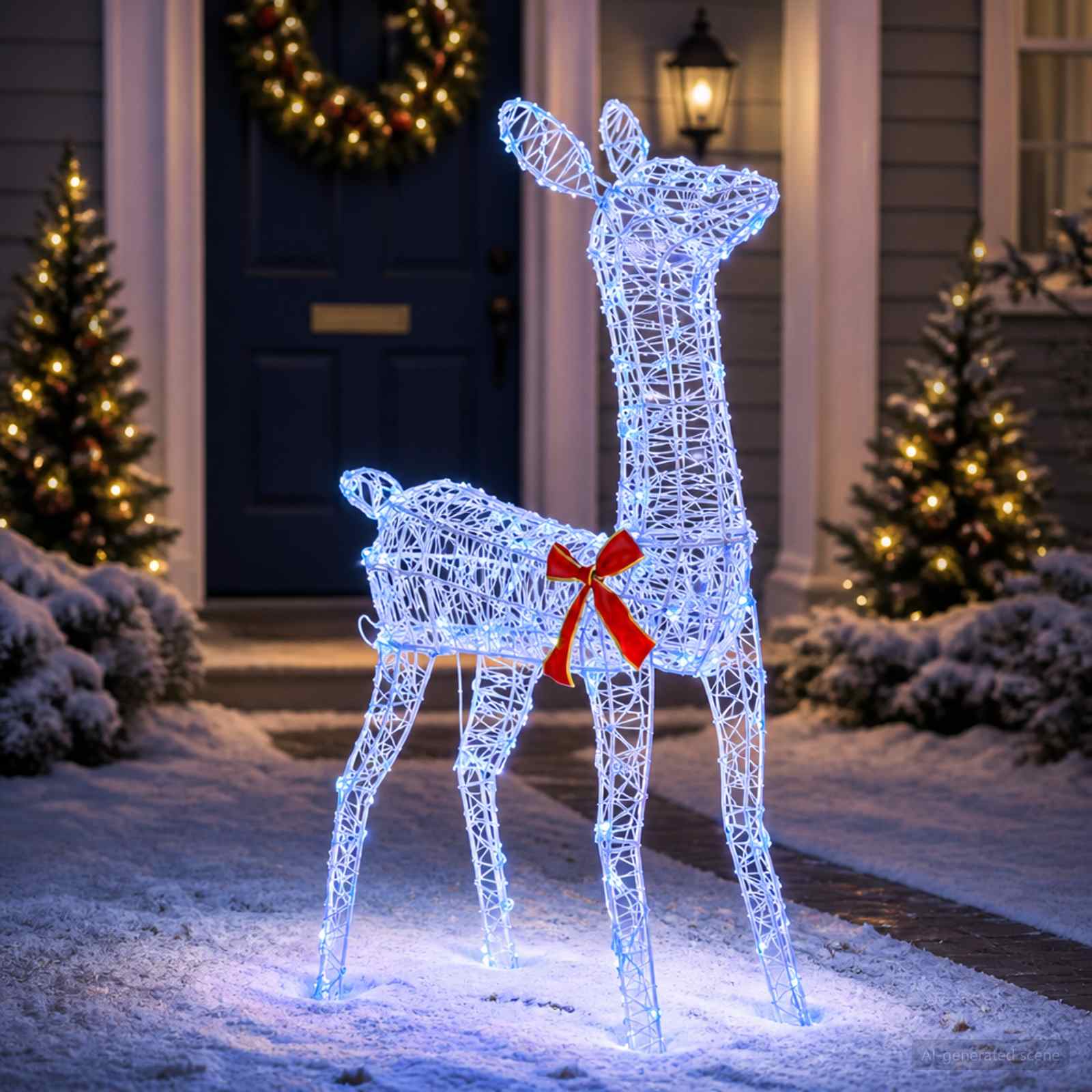 3D jõulupõder LOVIISA 110 LED-i Sinine 70 x 26 x 100 cm