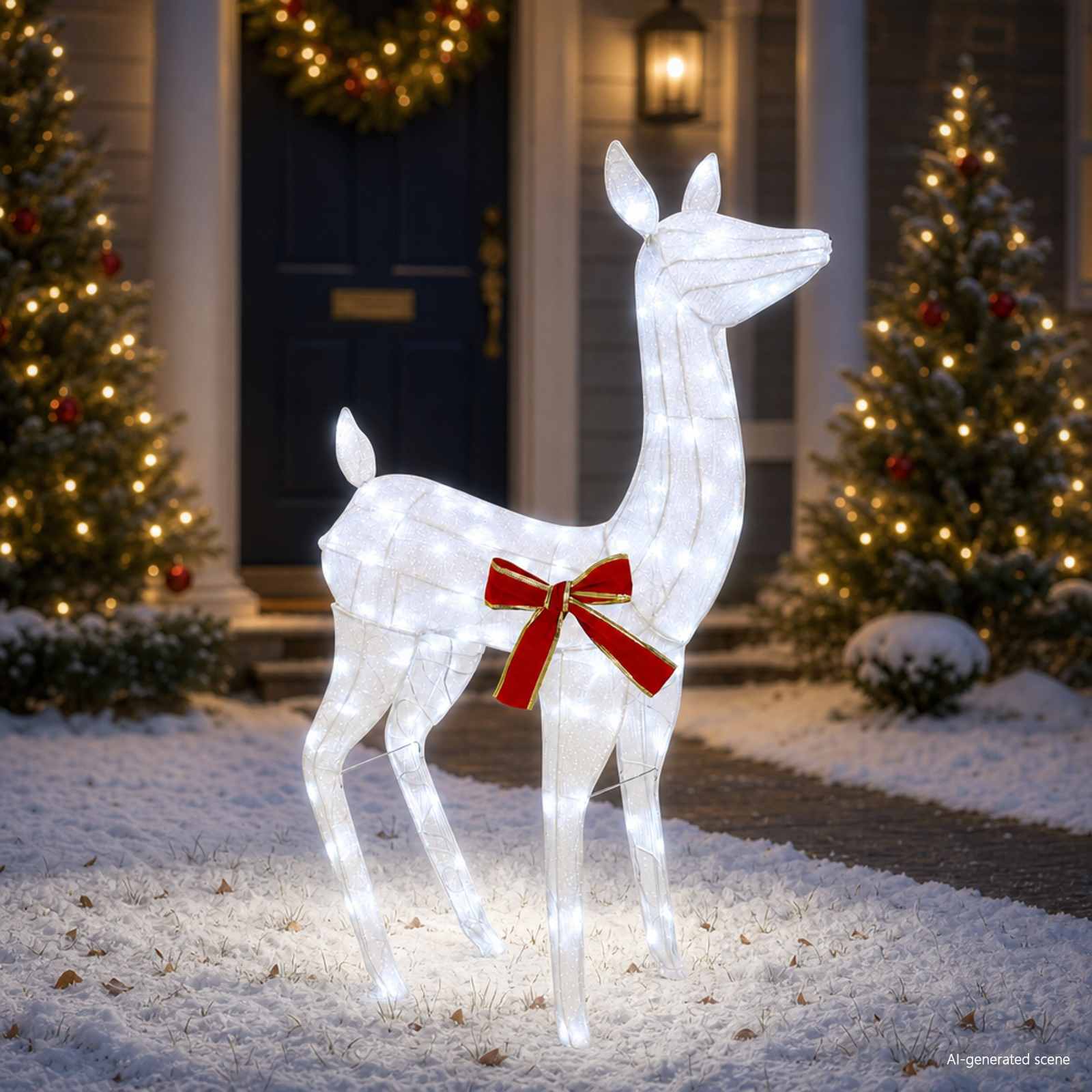 3D jõulupõder LOVIISA 110 LED-i Külm valge 70 x 26 x 100 cm