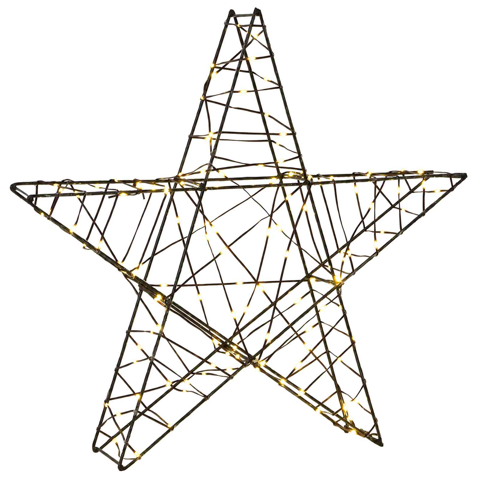 3D jõulutäht 120 LED-i Soe valge 55 x 53,5 x 10 cm