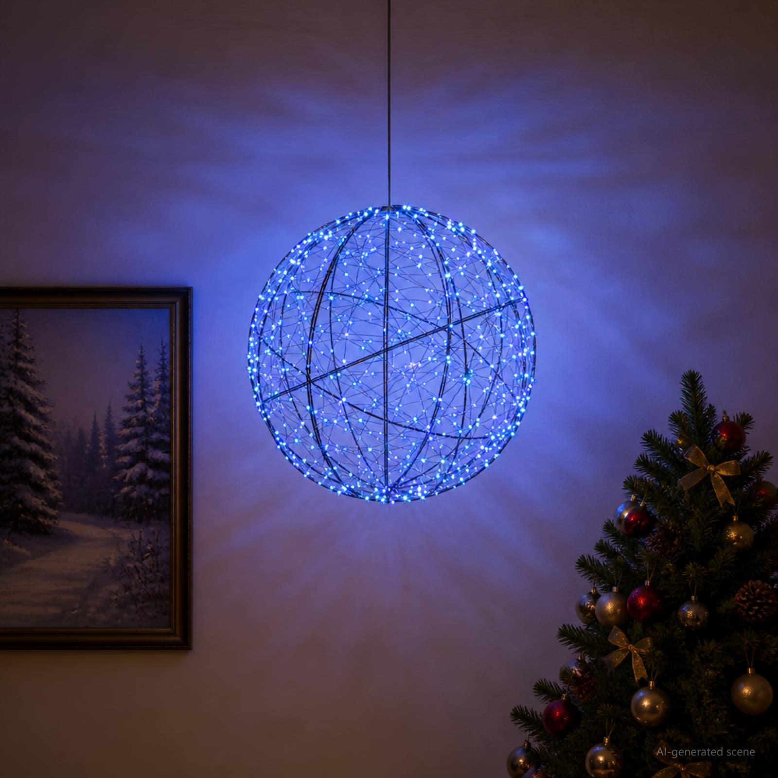 Jõulufiniaalne valgus 750 LED-i Sinine Läbimõõt 50 x 52 cm