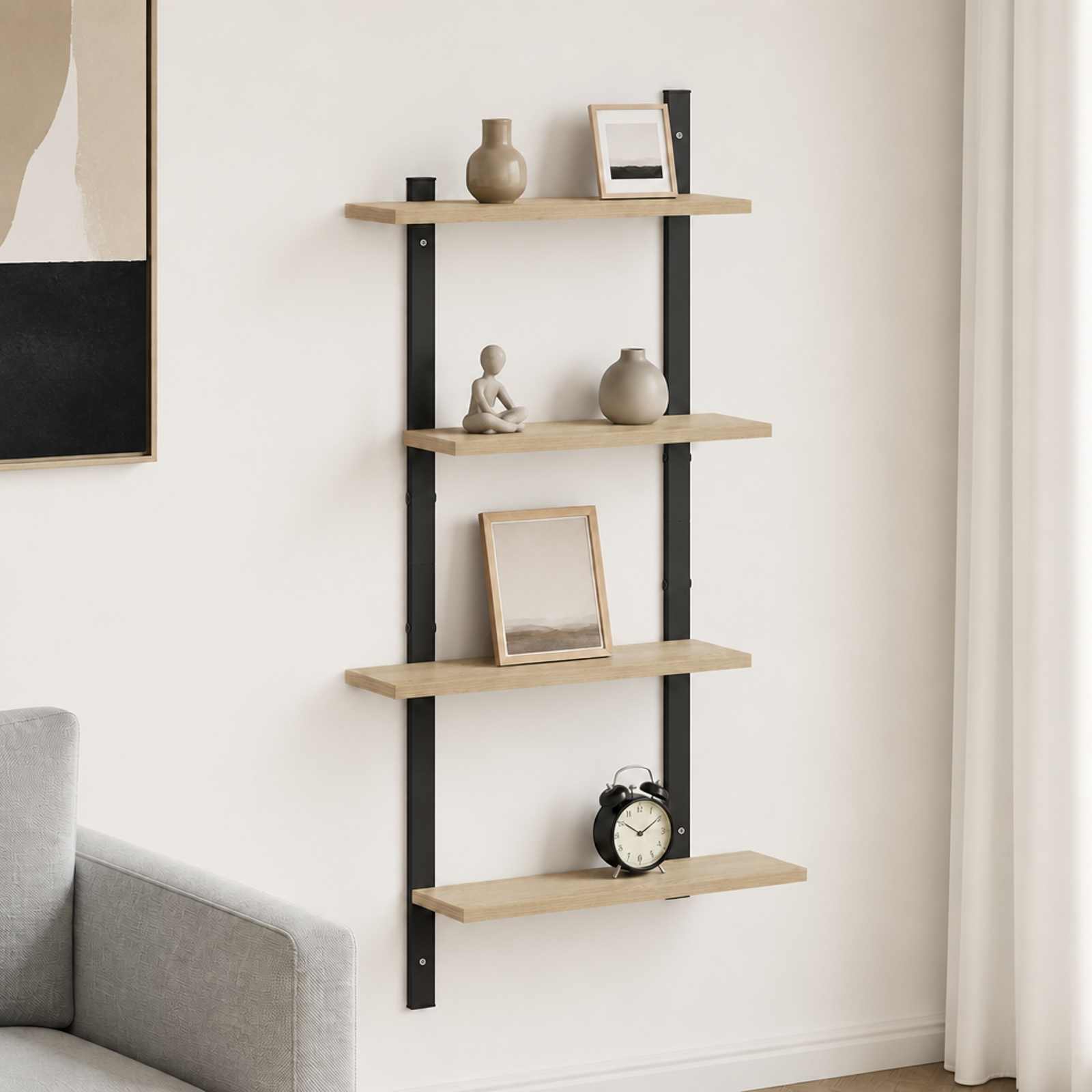 Seinariiul Sonoma tamm 61 x 13.5 x 105.5 cm Kunstpuit