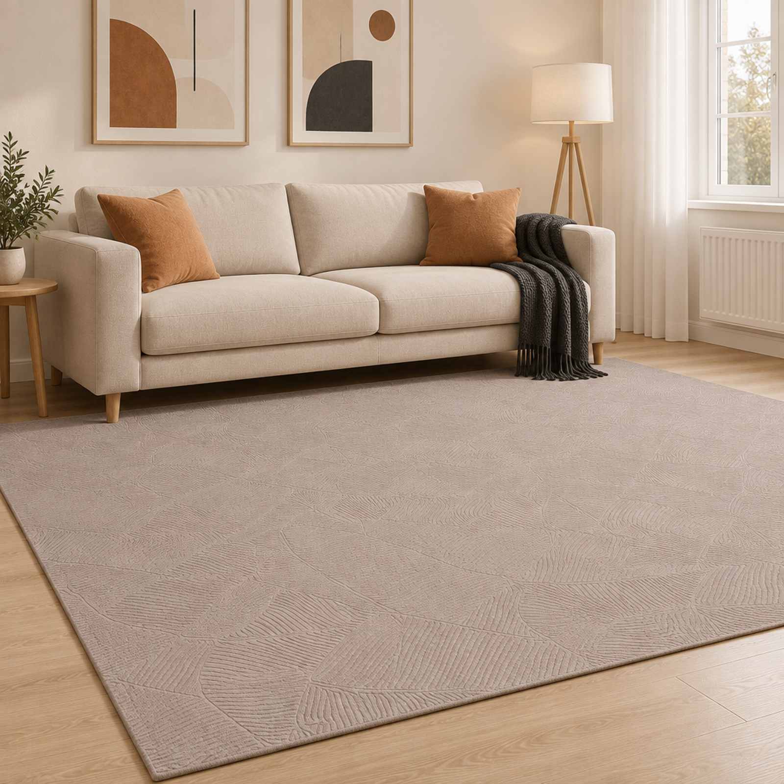 Kild IZA Beež 200 x 280 cm 100% Polüester Madal karv