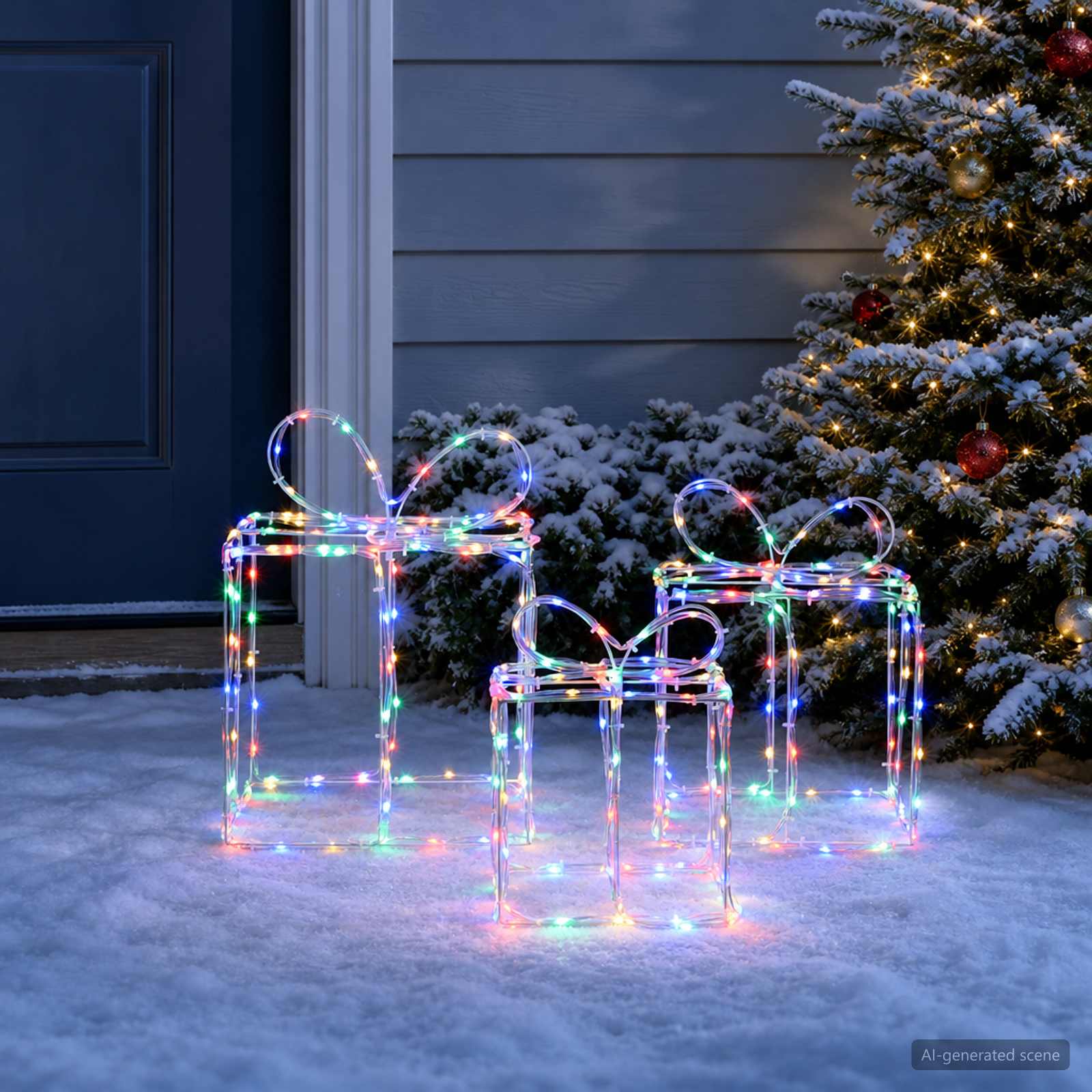 Helendavad kingipakid LOVIISA 3 tk 360 LED-i Mitmevärviline