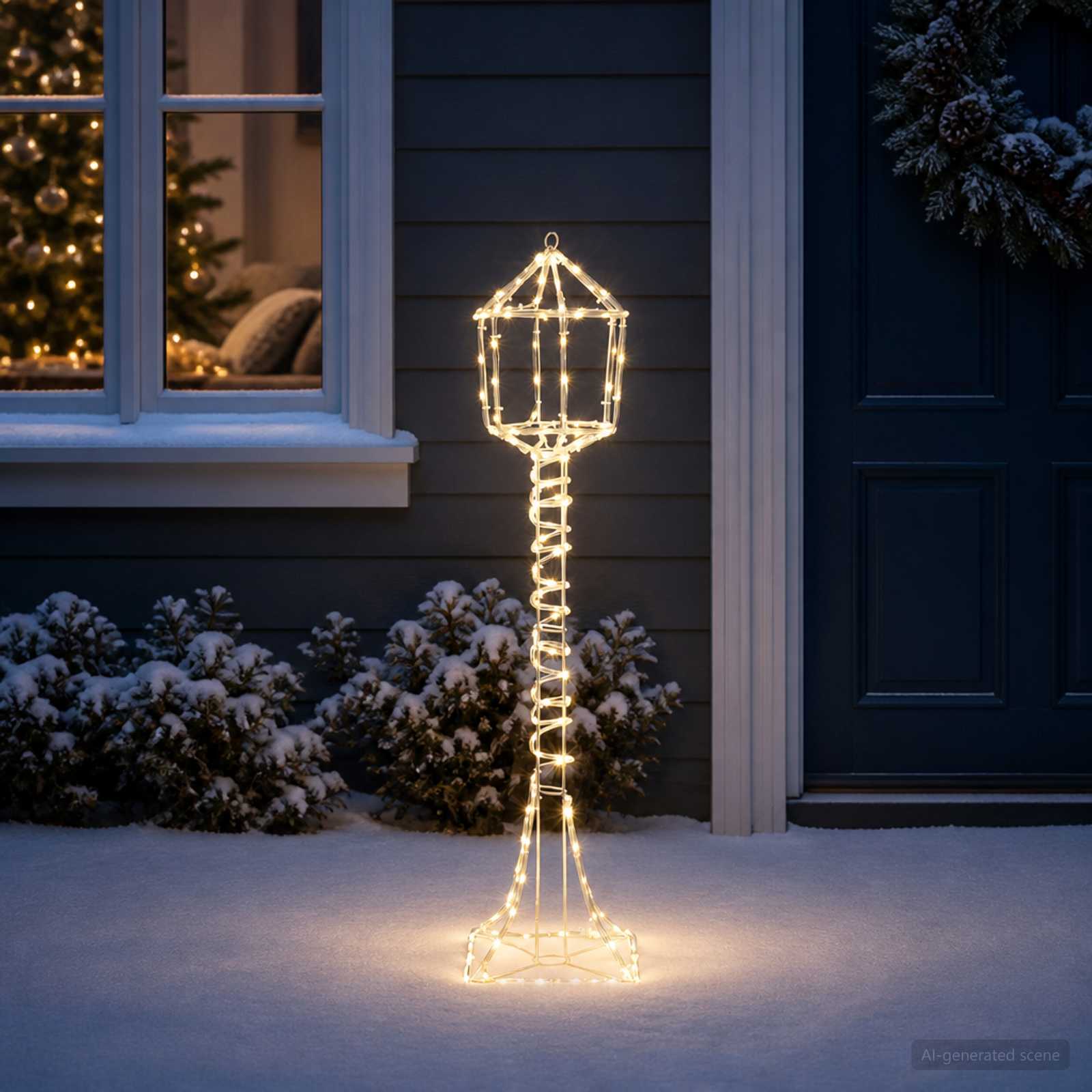 LED-tänavavalgusti LOVIISA 160 LED-i Soe valge 24 x 24 x 102 cm