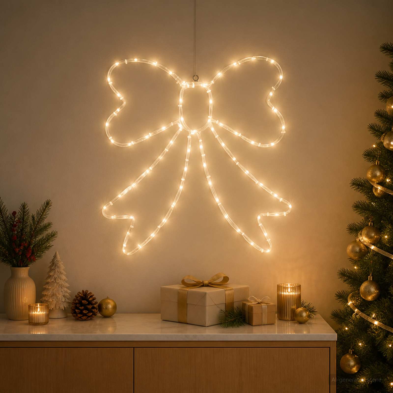 LED voolikuvalgusti lips LOVIISA 70 LED-i Soe valge 50 x 51 cm